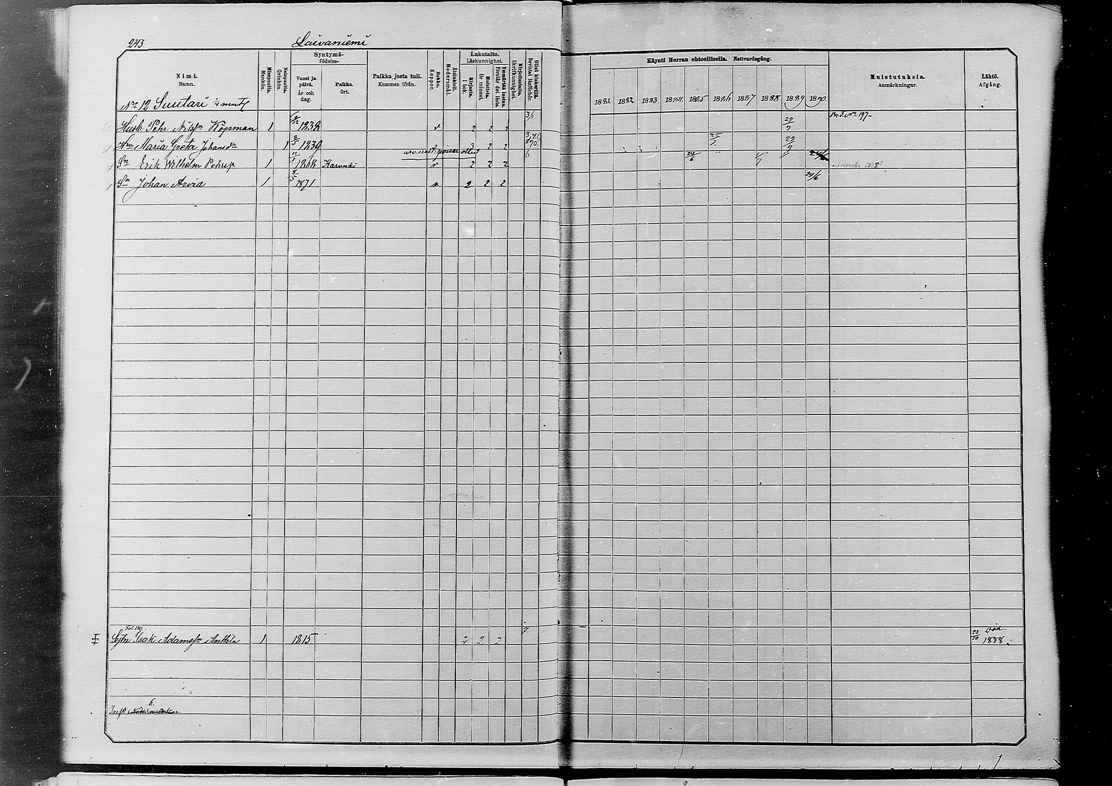 [ ../kirjat/Kirkonkirjat/alatornio/rippikirja_1881-1890_mko194-212/kuvat/233.jpg ]