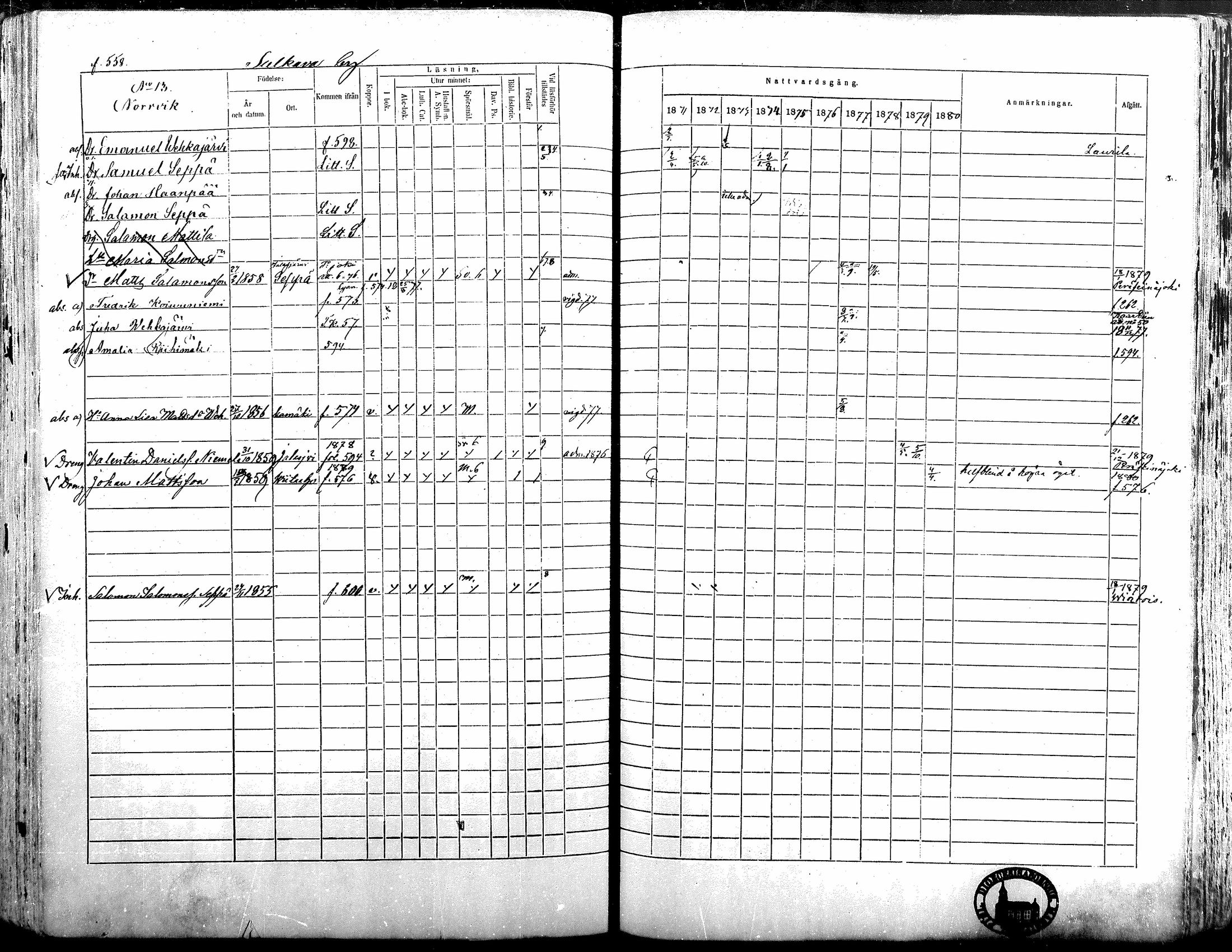 [ ../kirjat/Kirkonkirjat/alavus/rippikirja_1871-1880_mko95-123/kuvat/551.jpg ]