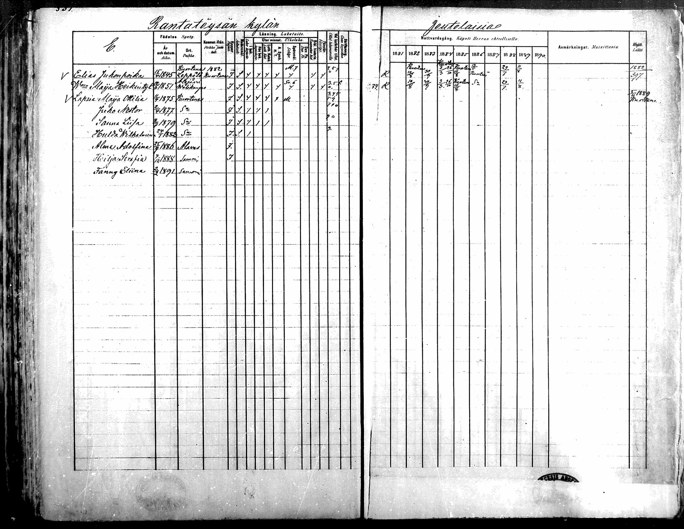 [ ../kirjat/Kirkonkirjat/alavus/rippikirja_1881-1890_mko127-160/kuvat/523.jpg ]