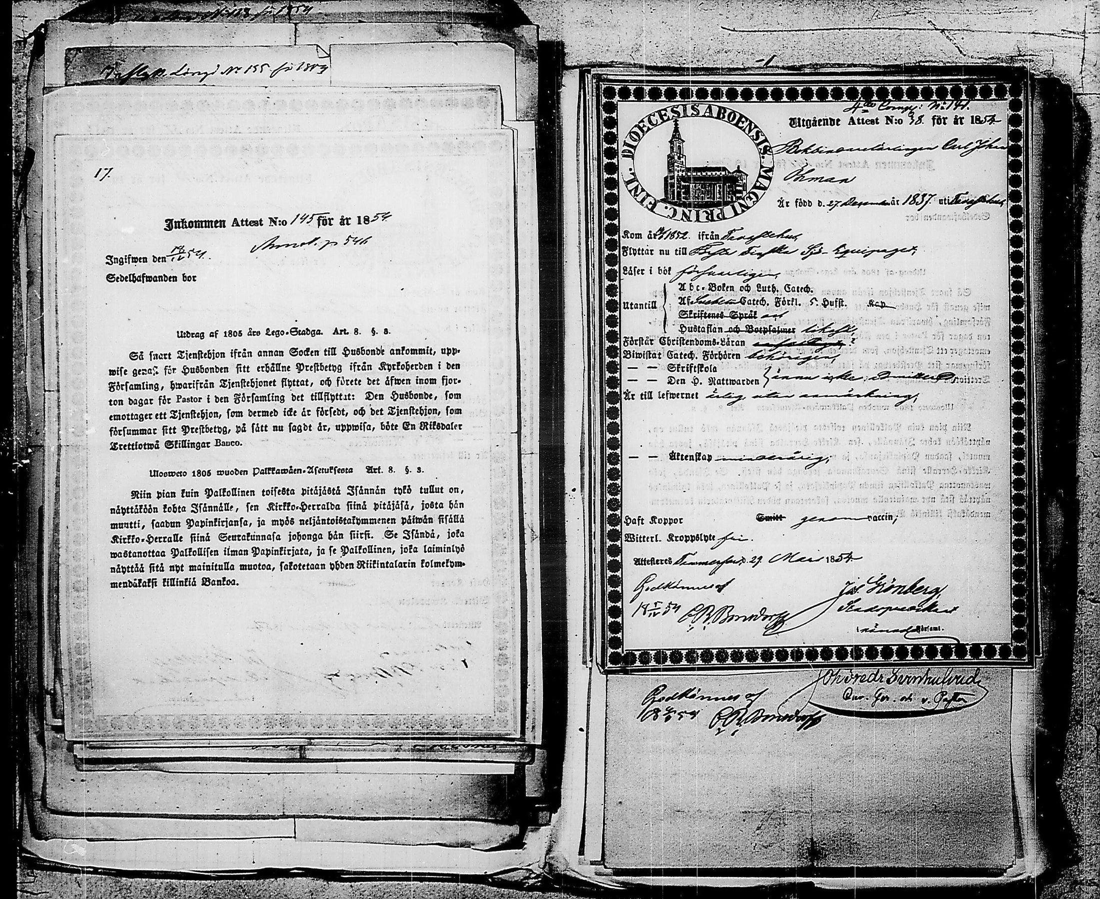[ ../kirjat/Kirkonkirjat/ensimmainen_suomen_meriekipaasi/muuttokirjoja_1854-1855_es177/kuvat/157.jpg ]