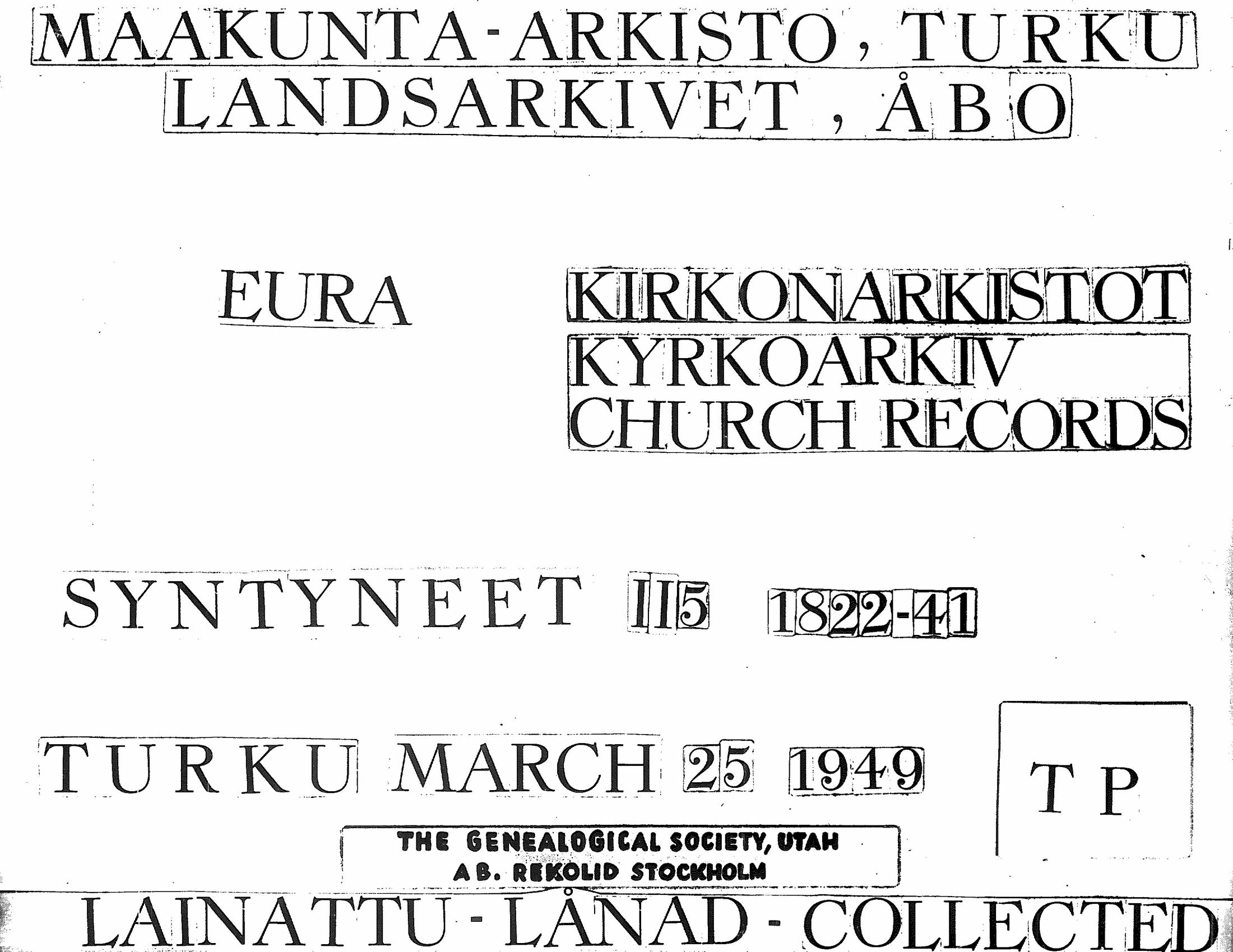 [ ../kirjat/Kirkonkirjat/eura/syntyneet_1822-1841_jk268/kuvat/1.jpg ]
