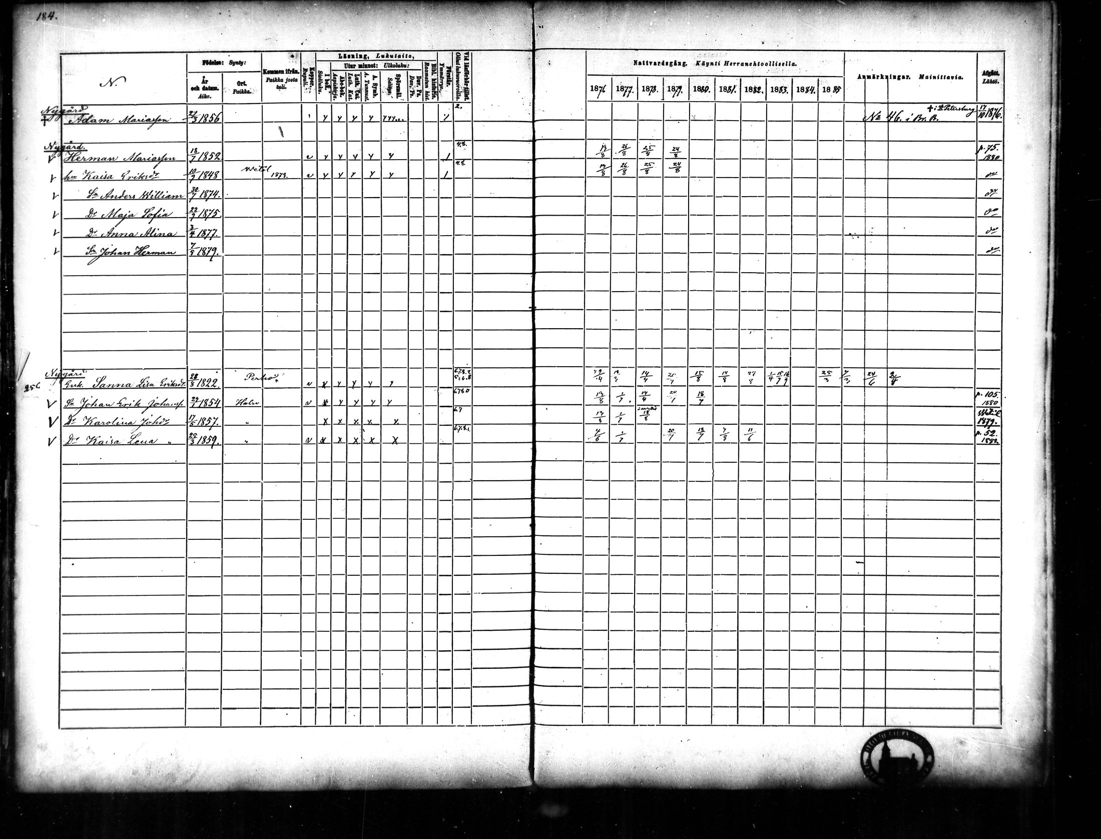 [ ../kirjat/Kirkonkirjat/halsua/rippikirja_1876-1888_mko24-30/kuvat/169.jpg ]