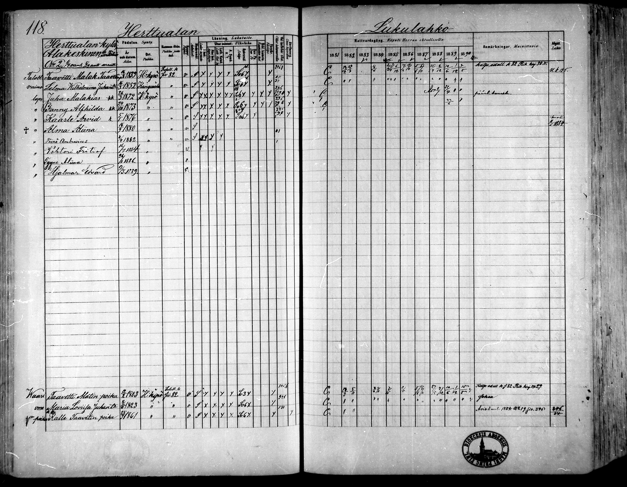 [ ../kirjat/Kirkonkirjat/hameenkyro/rippikirja_1881-1890_mko261-303/kuvat/108.jpg ]