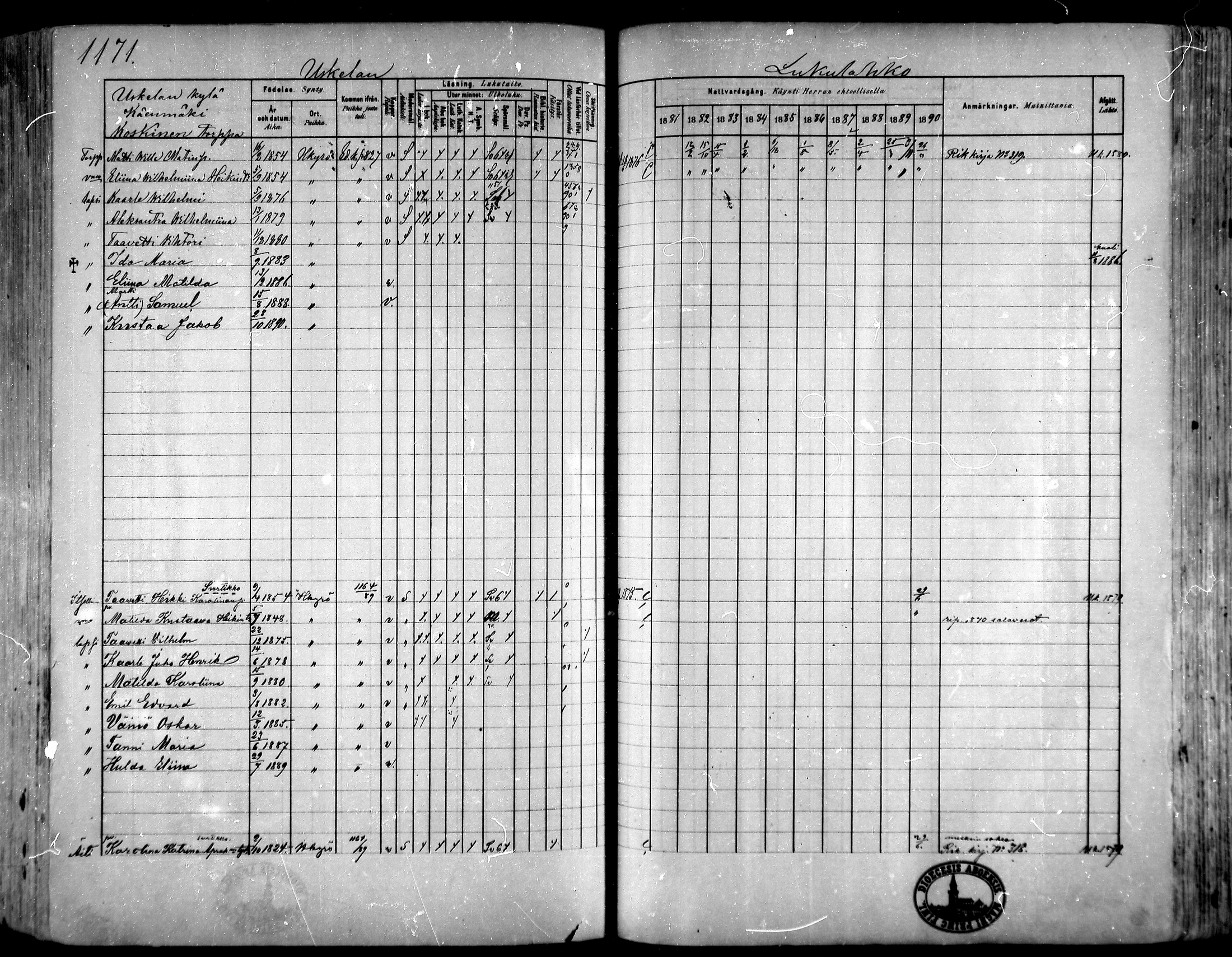 [ ../kirjat/Kirkonkirjat/hameenkyro/rippikirja_1881-1890_mko261-303/kuvat/1097.jpg ]