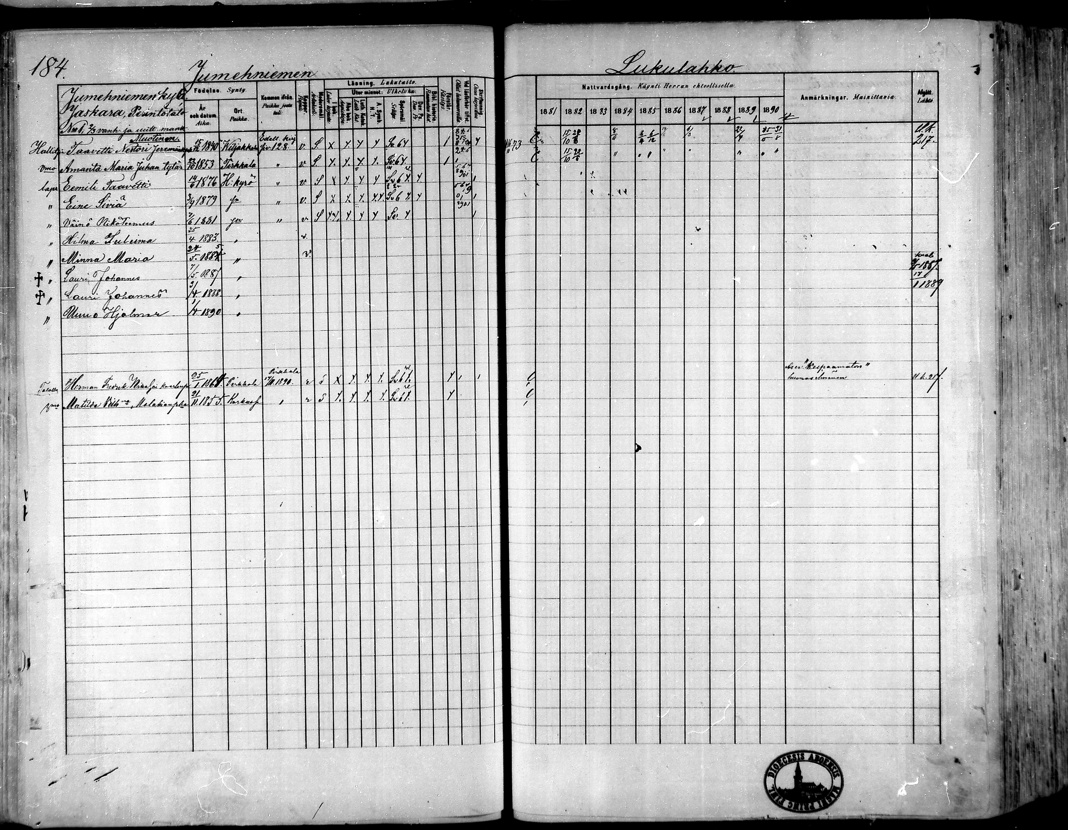 [ ../kirjat/Kirkonkirjat/hameenkyro/rippikirja_1881-1890_mko261-303/kuvat/166.jpg ]