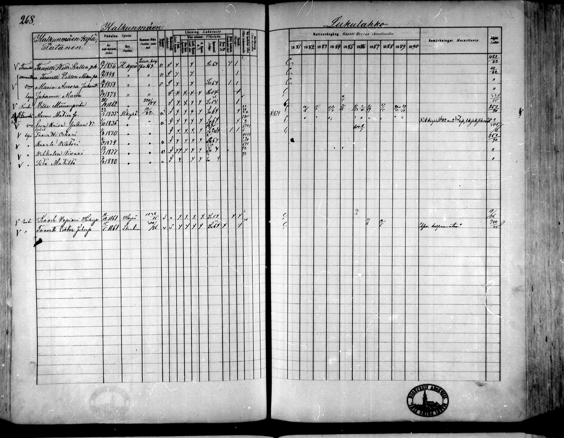 [ ../kirjat/Kirkonkirjat/hameenkyro/rippikirja_1881-1890_mko261-303/kuvat/245.jpg ]