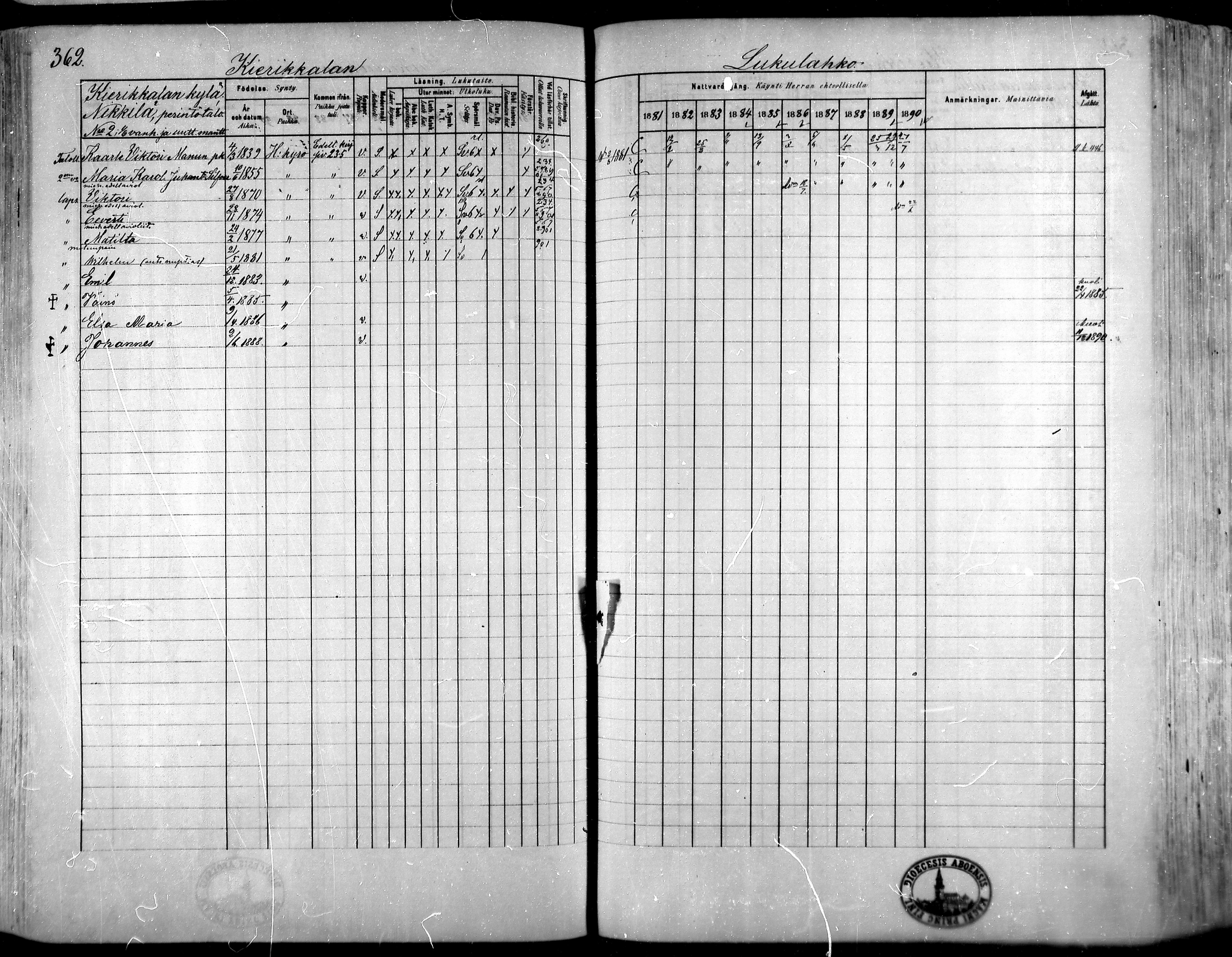 [ ../kirjat/Kirkonkirjat/hameenkyro/rippikirja_1881-1890_mko261-303/kuvat/332.jpg ]