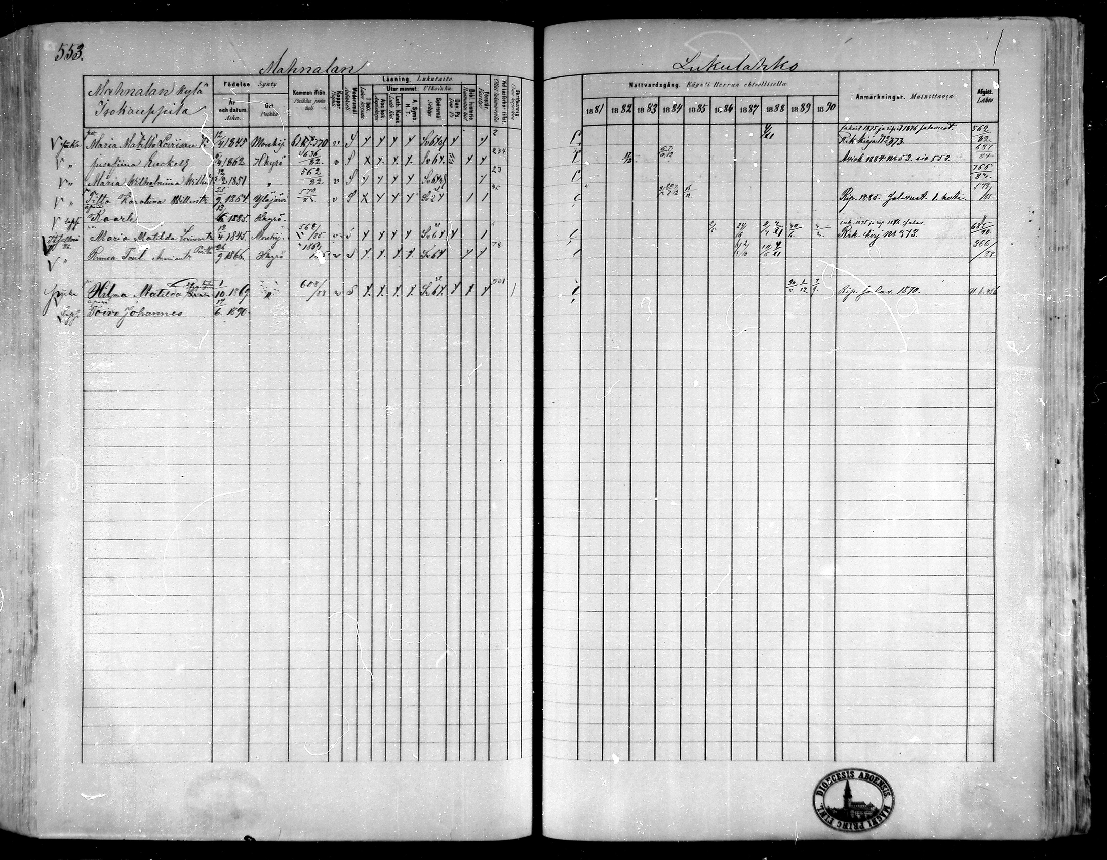 [ ../kirjat/Kirkonkirjat/hameenkyro/rippikirja_1881-1890_mko261-303/kuvat/517.jpg ]