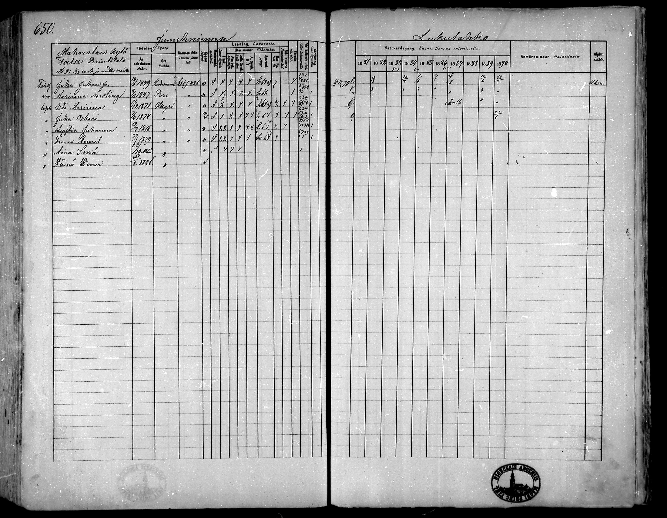 [ ../kirjat/Kirkonkirjat/hameenkyro/rippikirja_1881-1890_mko261-303/kuvat/587.jpg ]