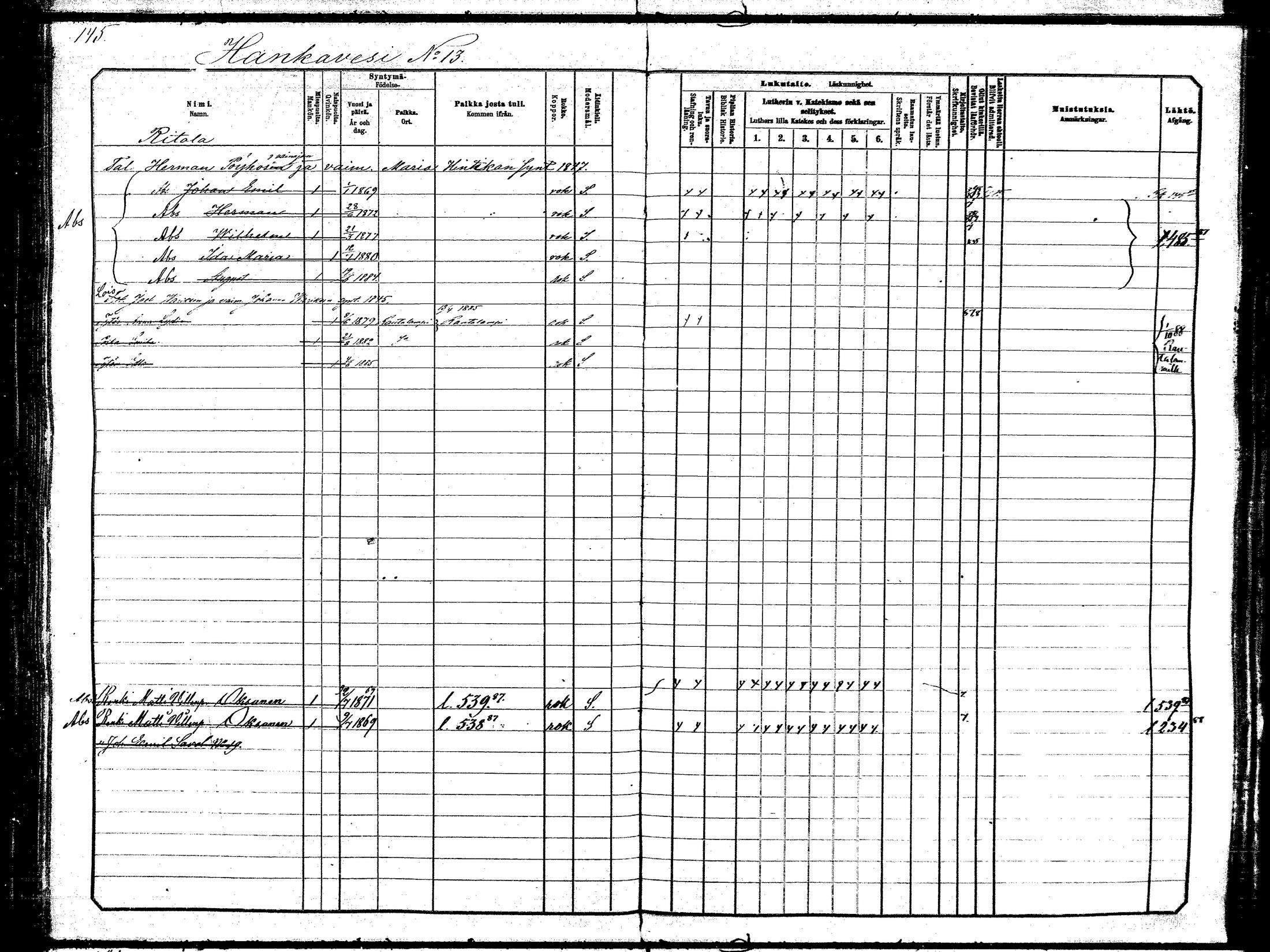 [ ../kirjat/Kirkonkirjat/hankasalmi/lastenkirja_1881-1890_mko531-551/kuvat/141.jpg ]