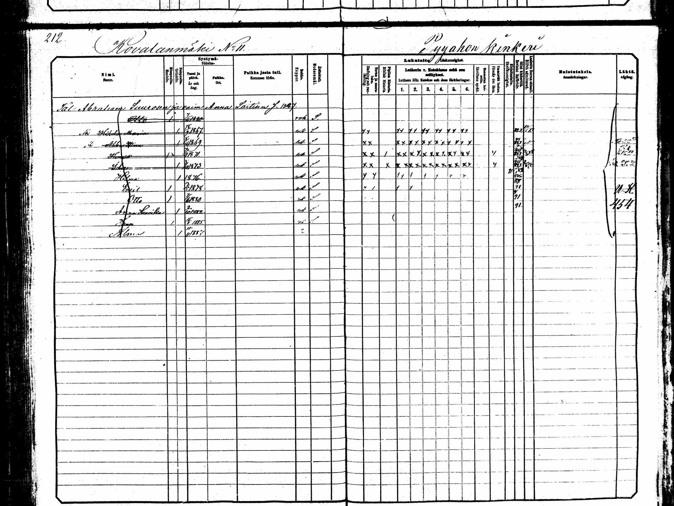 [ ../kirjat/Kirkonkirjat/hankasalmi/lastenkirja_1881-1890_mko531-551/kuvat/206.jpg ]