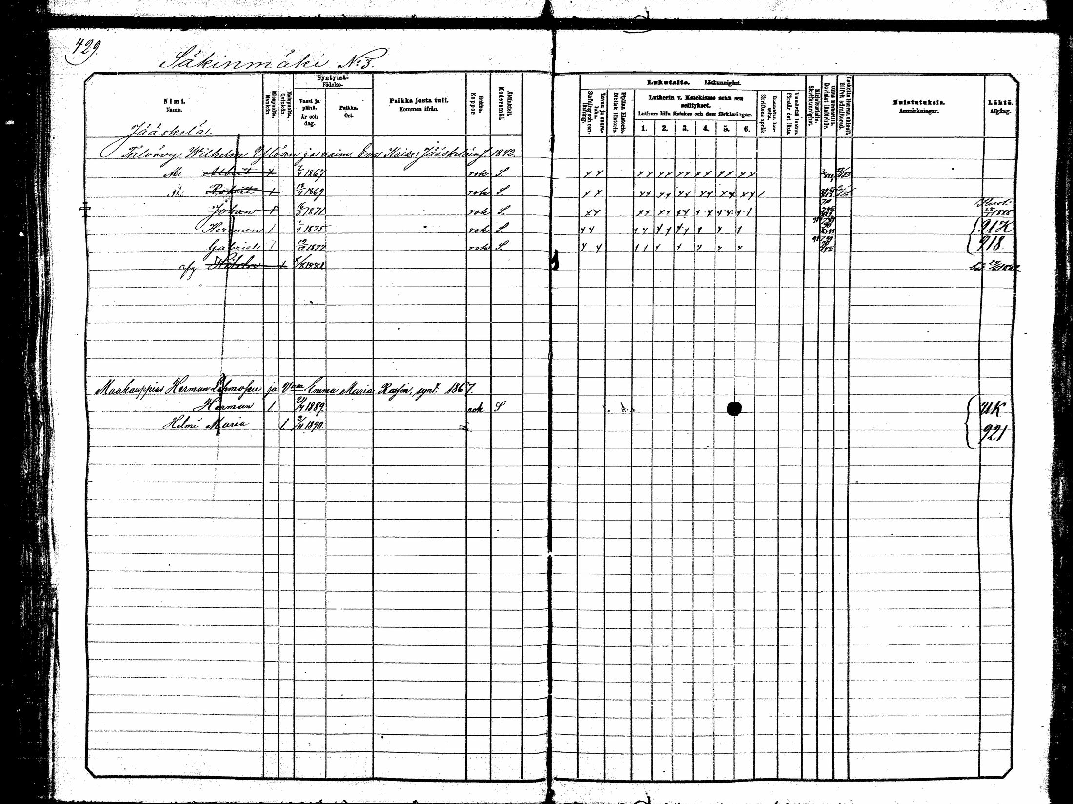 [ ../kirjat/Kirkonkirjat/hankasalmi/lastenkirja_1881-1890_mko531-551/kuvat/408.jpg ]