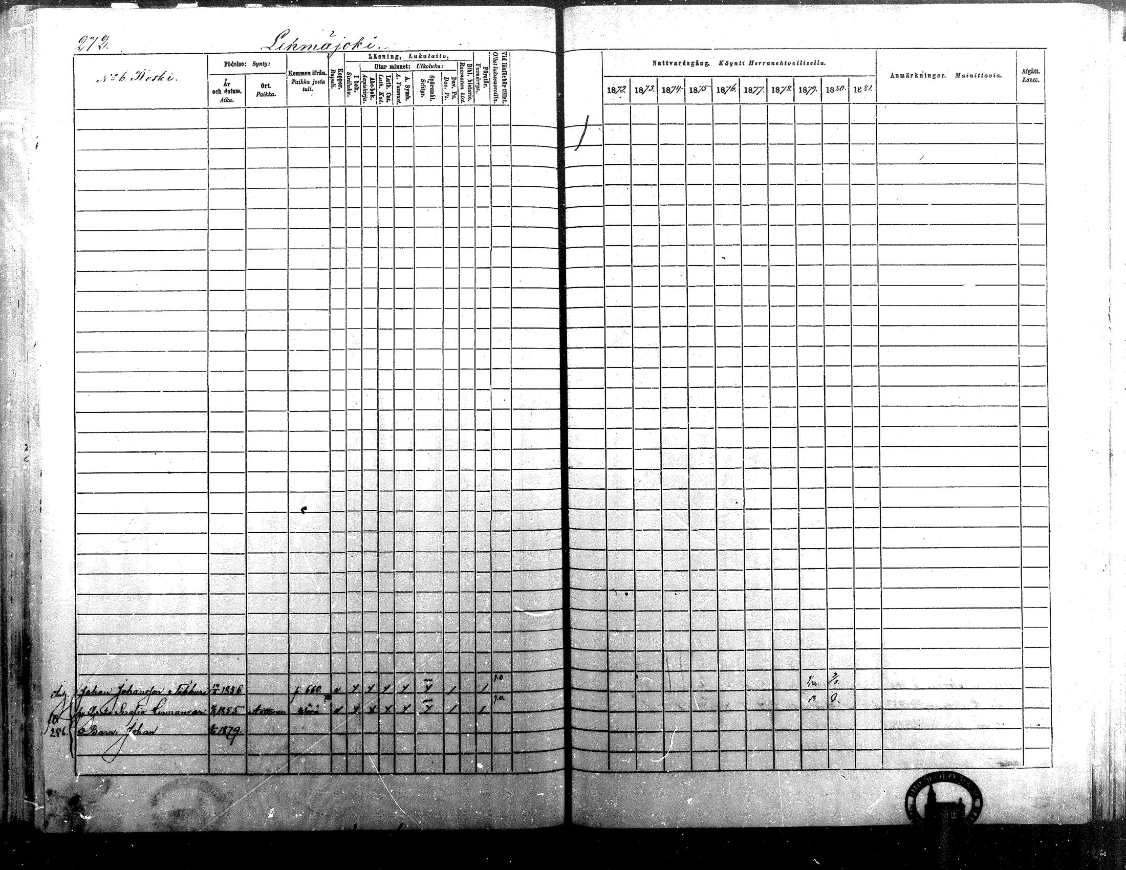 [ ../kirjat/Kirkonkirjat/isokyro/rippikirja_1872-1881_mko242-271/kuvat/269.jpg ]