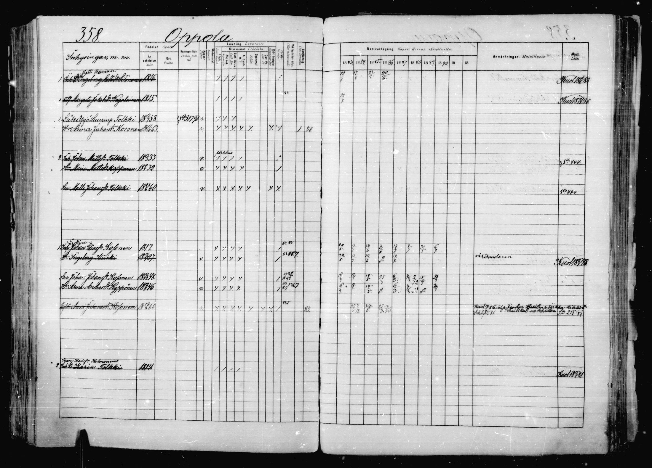 [ ../kirjat/Kirkonkirjat/jaakkima/rippikirja_1883-1890_mko83-100/kuvat/345.jpg ]