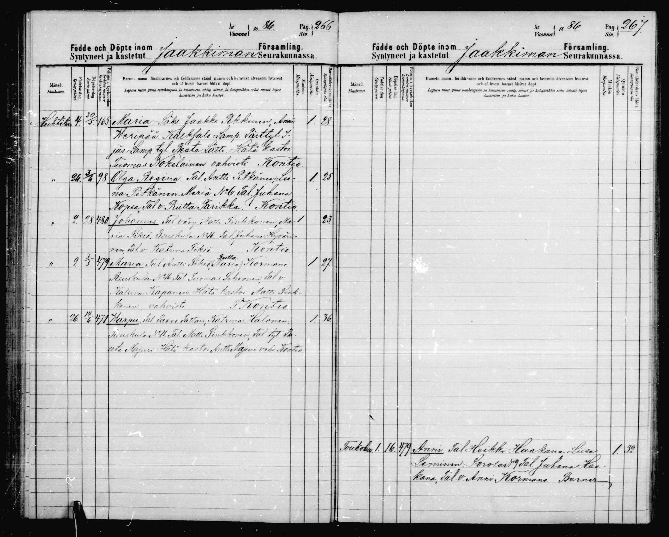 [ ../kirjat/Kirkonkirjat/jaakkima/syntyneet_1880-1888_mko535-541/kuvat/133.jpg ]