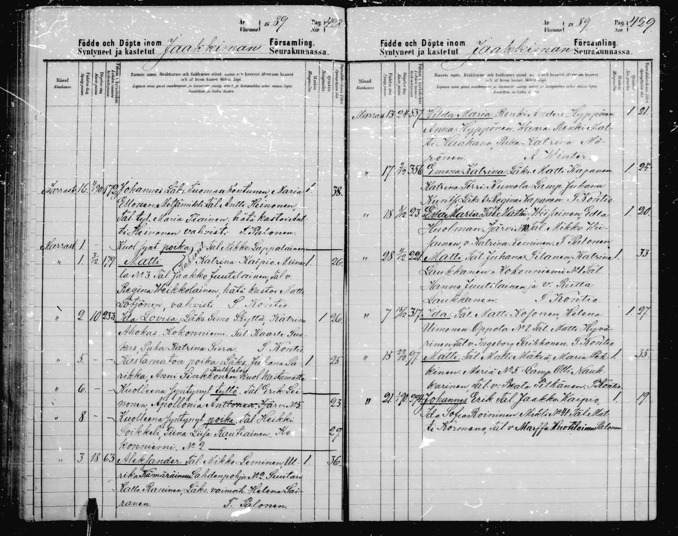 [ ../kirjat/Kirkonkirjat/jaakkima/syntyneet_1888-1889_mko541-542/kuvat/22.jpg ]
