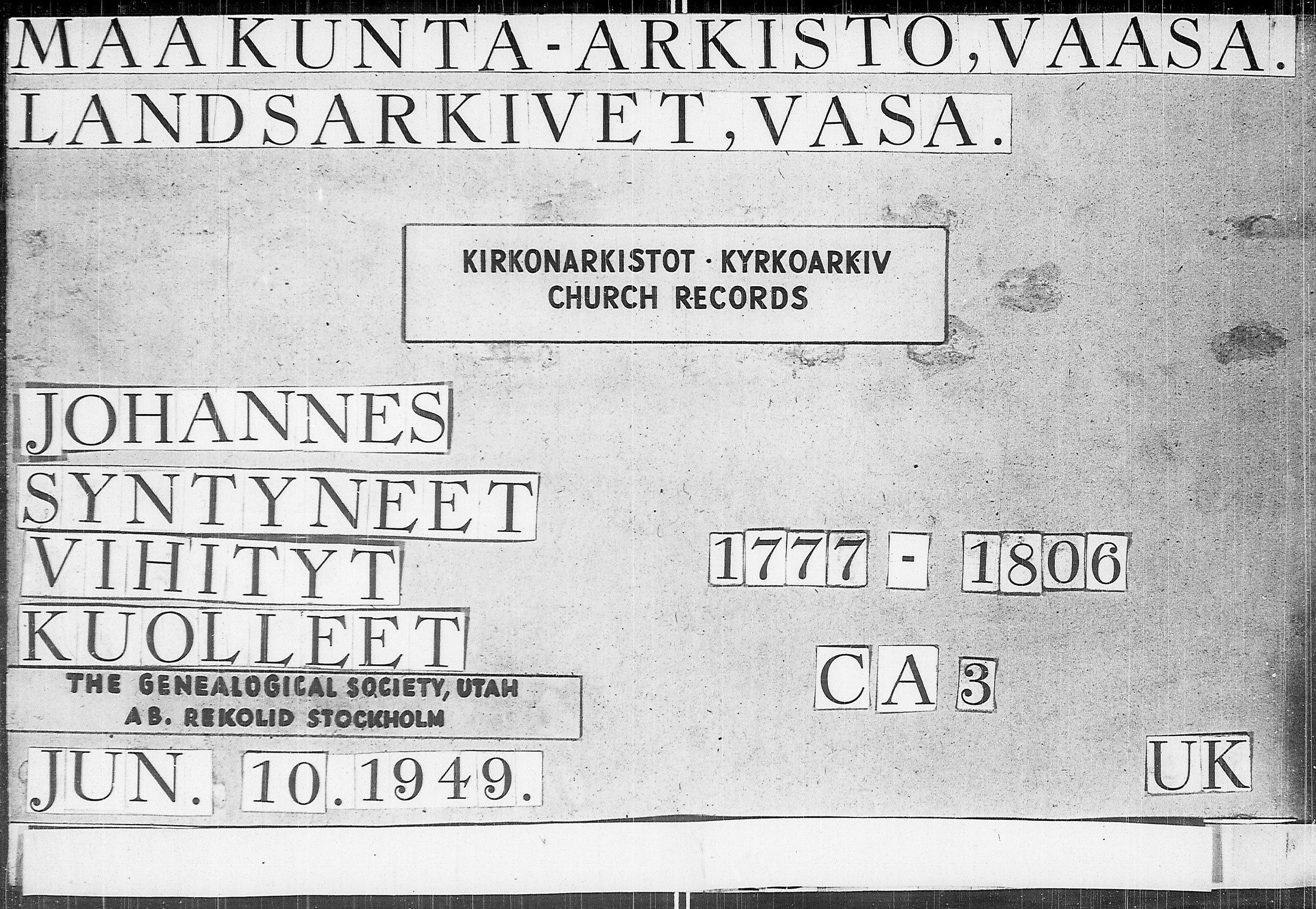 [ ../kirjat/Kirkonkirjat/johannes/syntyneet-vihityt-kuolleet_1777-1806_uk376/kuvat/1.jpg ]
