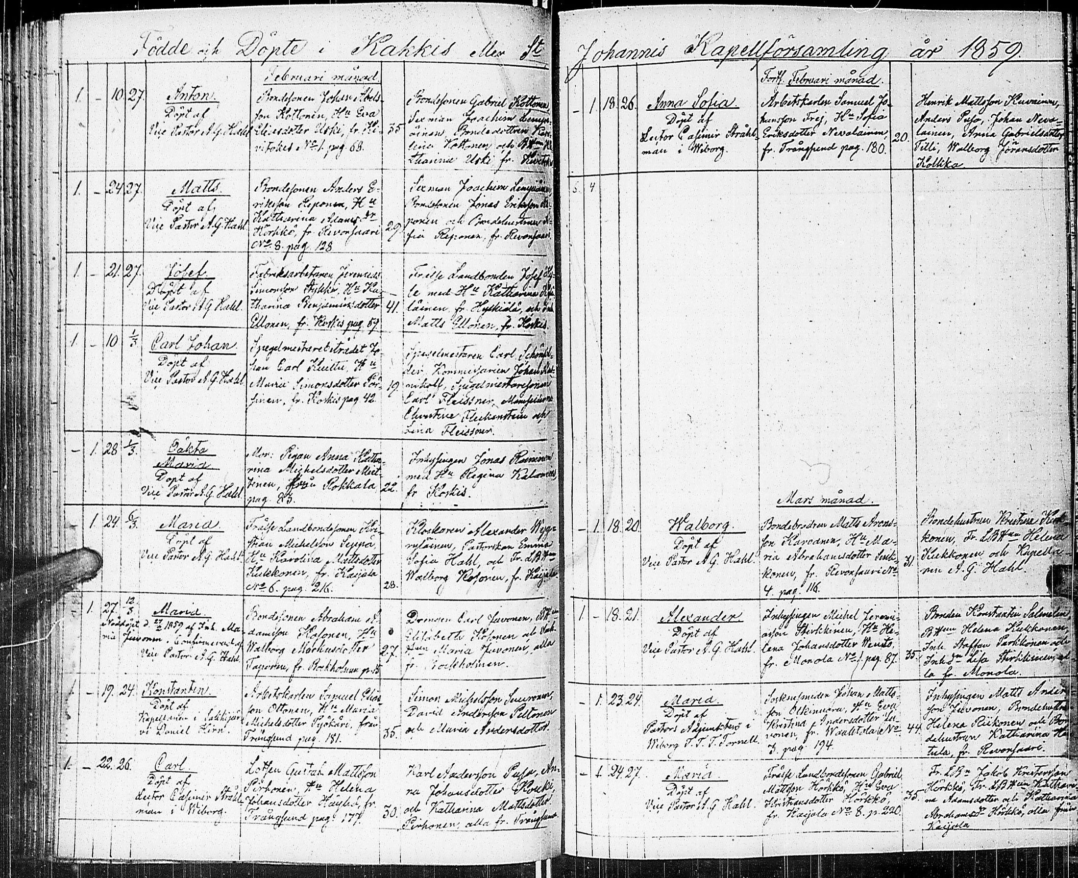 [ ../kirjat/Kirkonkirjat/johannes/syntyneet_1845-1865_uk376-377/kuvat/152.jpg ]