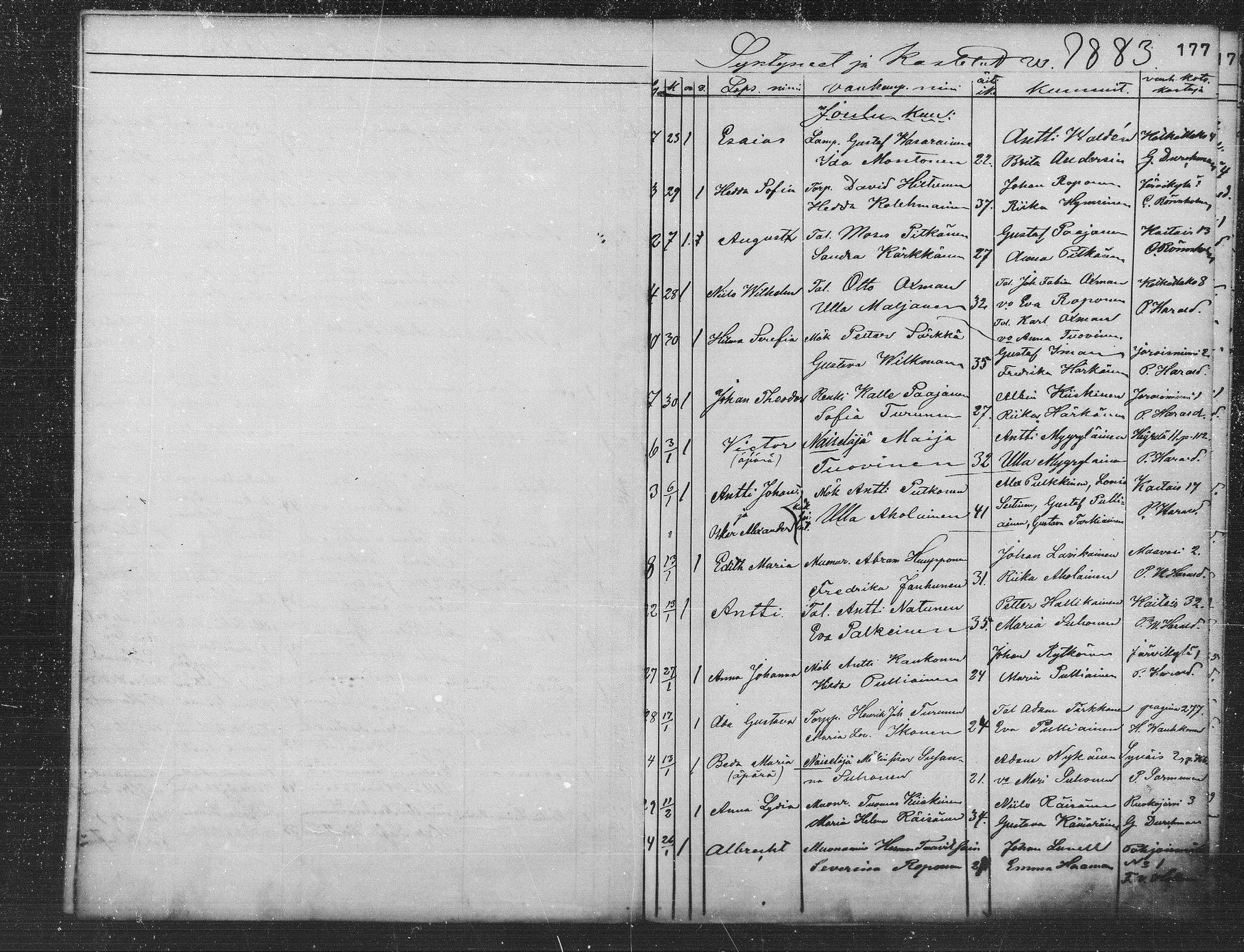[ ../kirjat/Kirkonkirjat/joroinen/syntyneet_1867-1884_mko1-7/kuvat/177.jpg ]