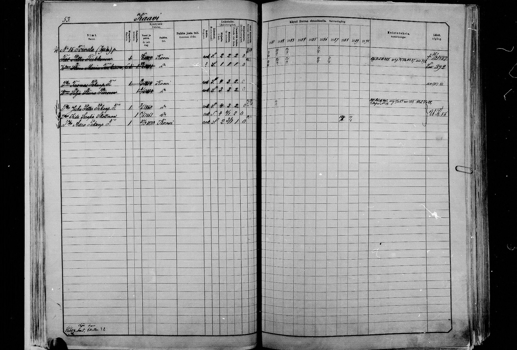 [ ../kirjat/Kirkonkirjat/kaavi/rippikirja_1881-1890_mko53-73/kuvat/52.jpg ]