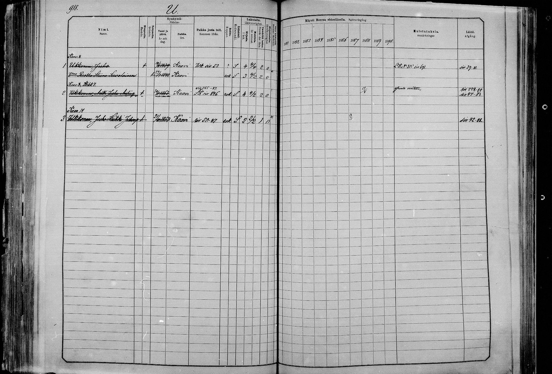 [ ../kirjat/Kirkonkirjat/kaavi/rippikirja_1881-1890_mko74-84/kuvat/162.jpg ]
