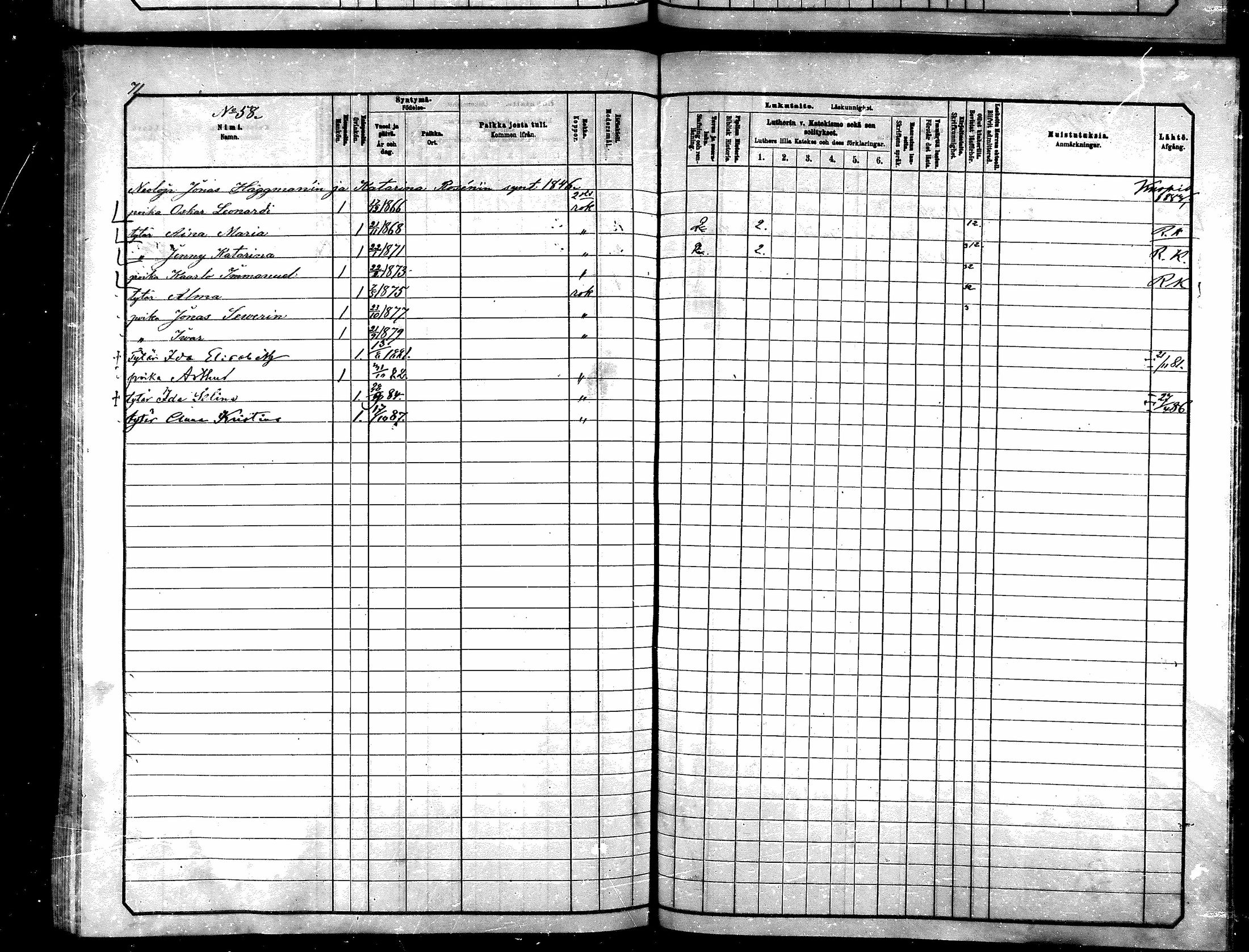 [ ../kirjat/Kirkonkirjat/kajaani/lastenkirja_1881-1890_ksrk_mko50-54/kuvat/43.jpg ]