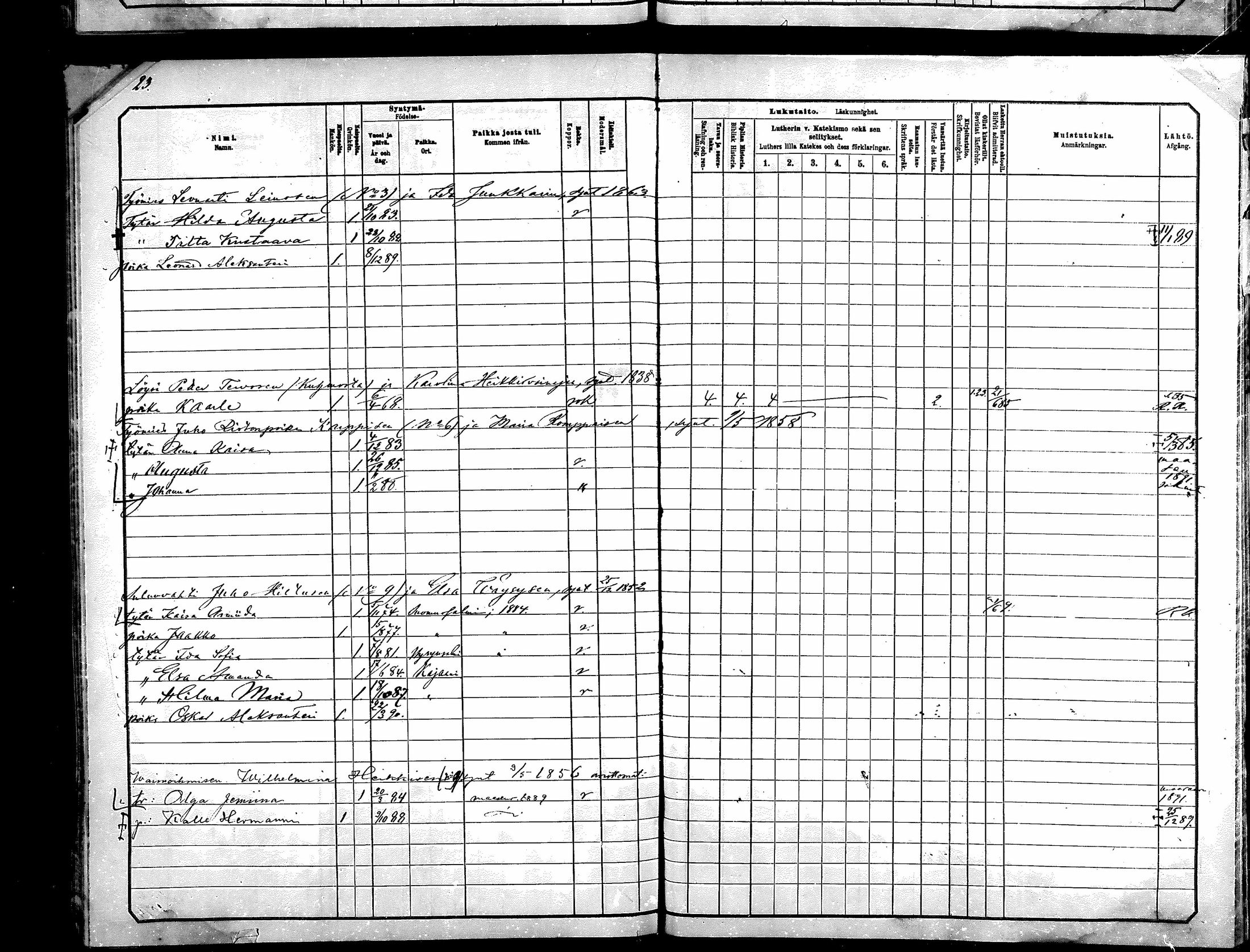[ ../kirjat/Kirkonkirjat/kajaani/lastenkirja_1881-1890_ksrk_mko50-54/kuvat/85.jpg ]