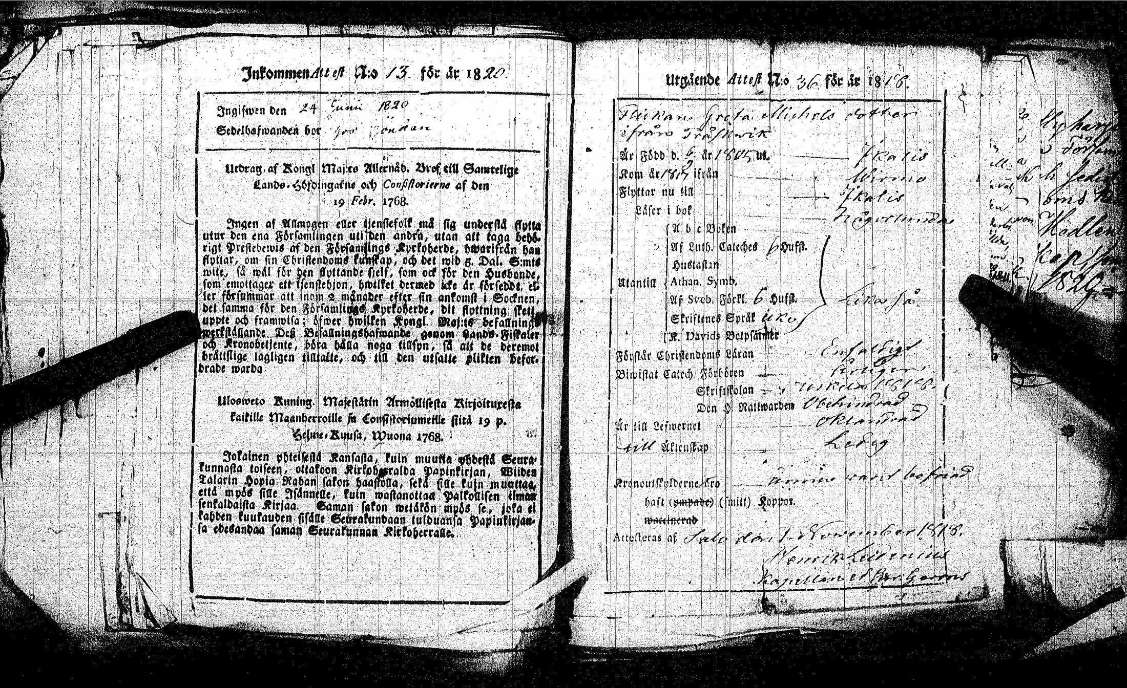 [ ../kirjat/Kirkonkirjat/kankaanpaa/muuttokirjoja_1816-1820_jk518/kuvat/200.jpg ]