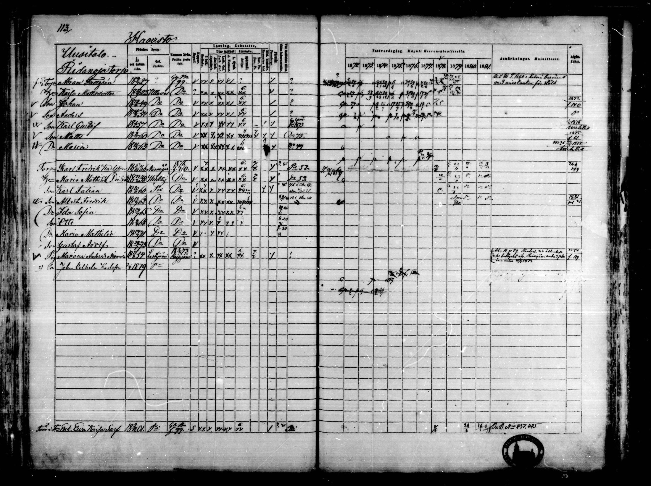 [ ../kirjat/Kirkonkirjat/karkkila/rippikirja_1872-1881_mko105-118/kuvat/100.jpg ]