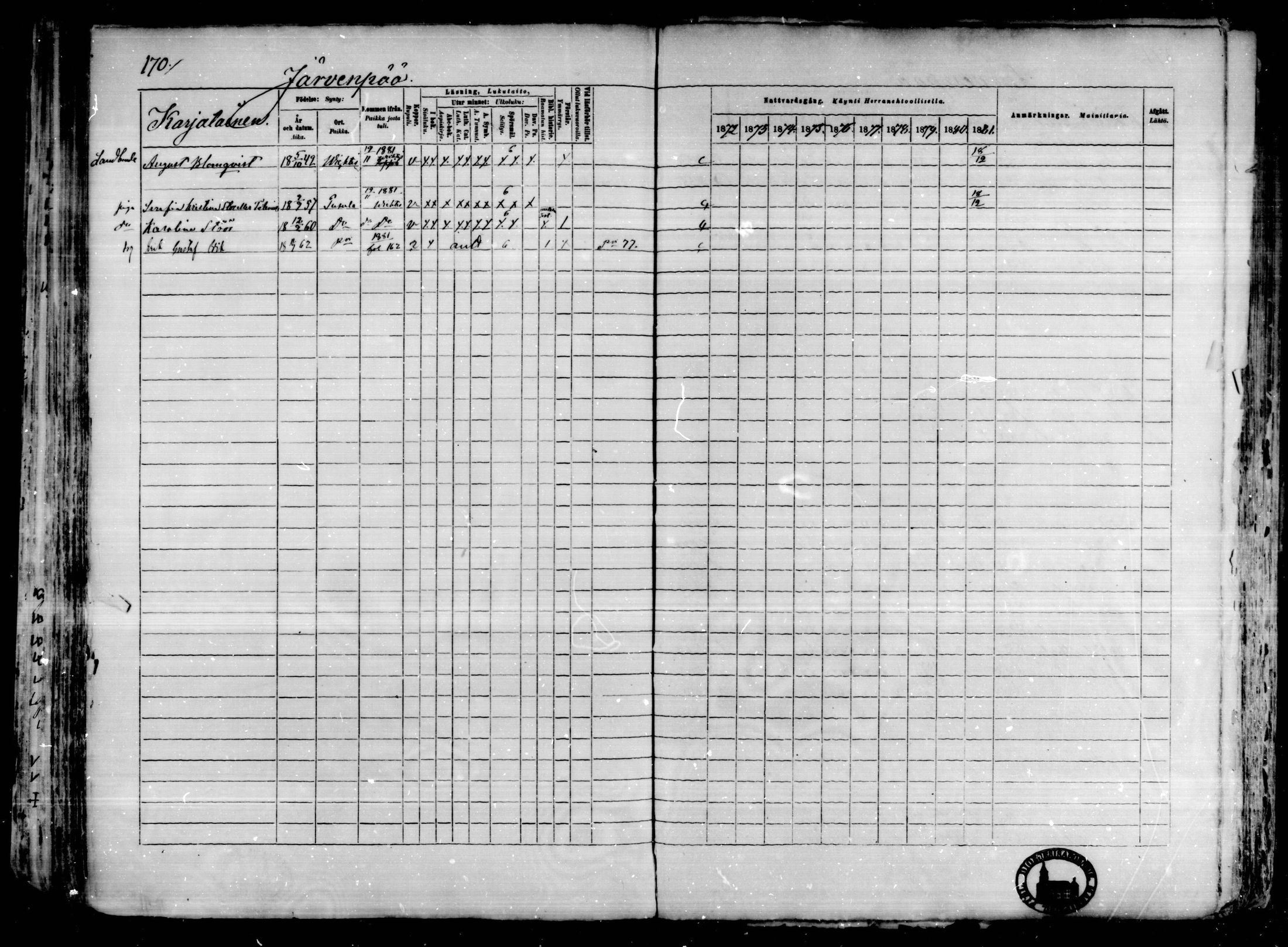 [ ../kirjat/Kirkonkirjat/karkkila/rippikirja_1872-1881_mko105-118/kuvat/149.jpg ]