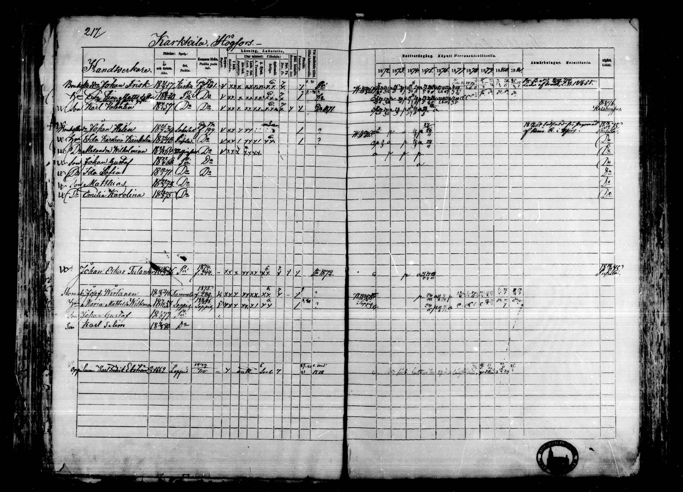 [ ../kirjat/Kirkonkirjat/karkkila/rippikirja_1872-1881_mko105-118/kuvat/189.jpg ]