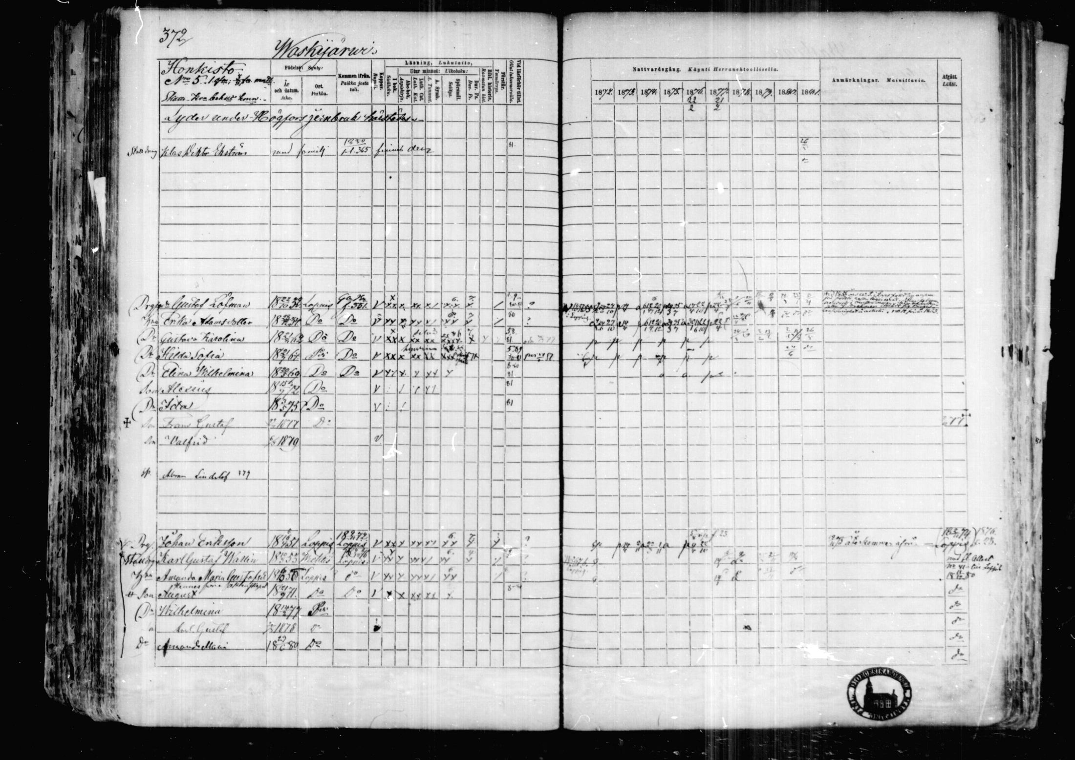 [ ../kirjat/Kirkonkirjat/karkkila/rippikirja_1872-1881_mko105-118/kuvat/326.jpg ]