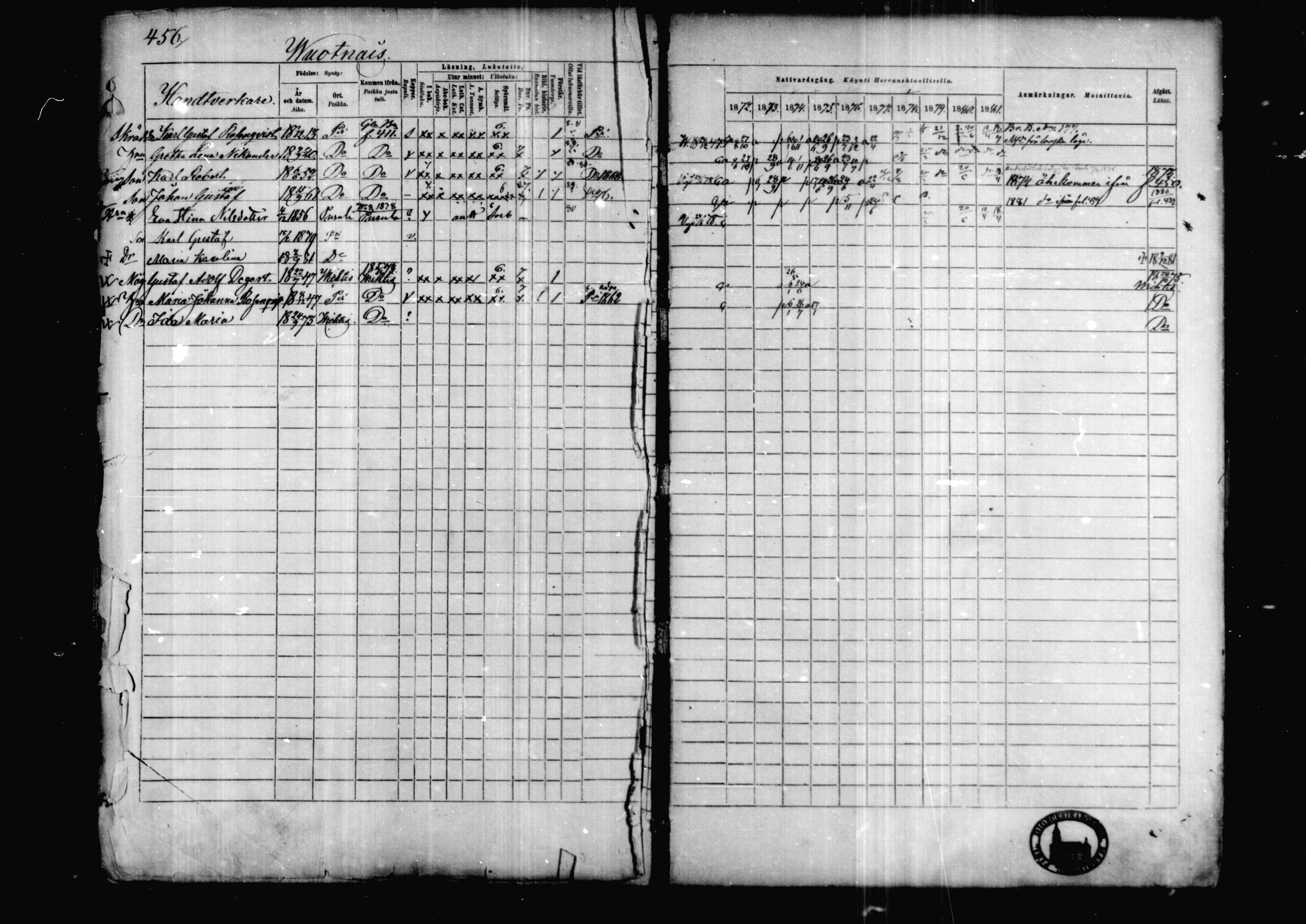 [ ../kirjat/Kirkonkirjat/karkkila/rippikirja_1872-1881_mko105-118/kuvat/399.jpg ]