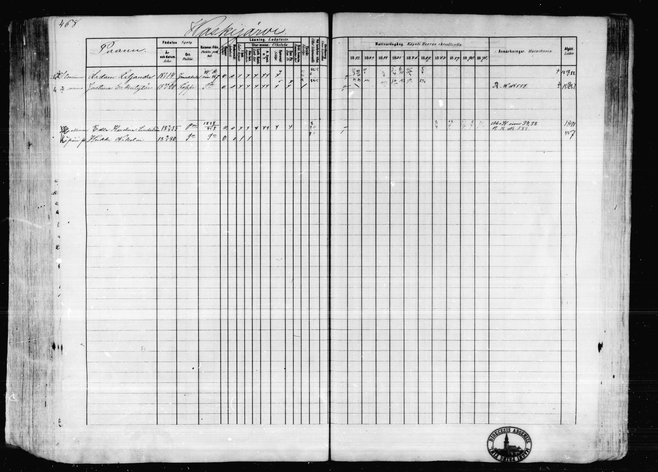 [ ../kirjat/Kirkonkirjat/karkkila/rippikirja_1882-1891_mko119-136/kuvat/416.jpg ]