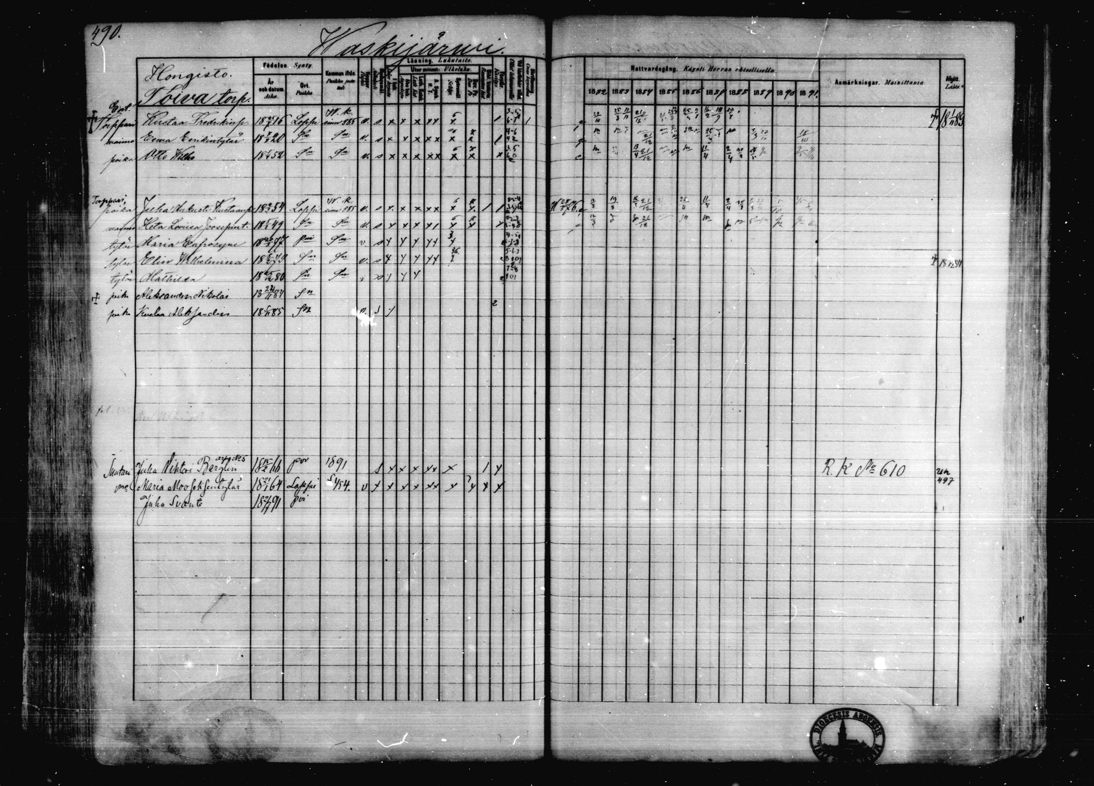 [ ../kirjat/Kirkonkirjat/karkkila/rippikirja_1882-1891_mko119-136/kuvat/437.jpg ]