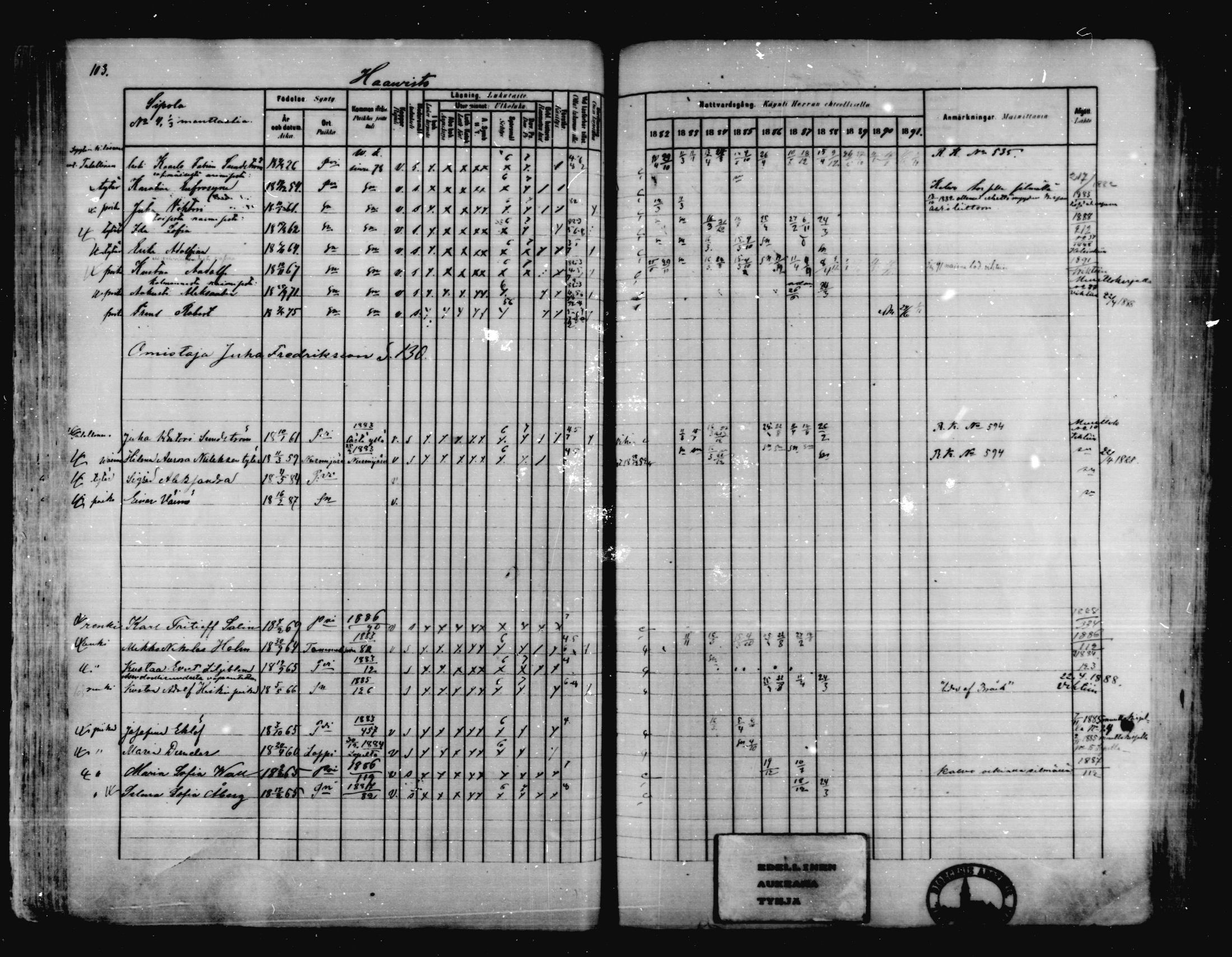 [ ../kirjat/Kirkonkirjat/karkkila/rippikirja_1882-1891_mko119-136/kuvat/94.jpg ]