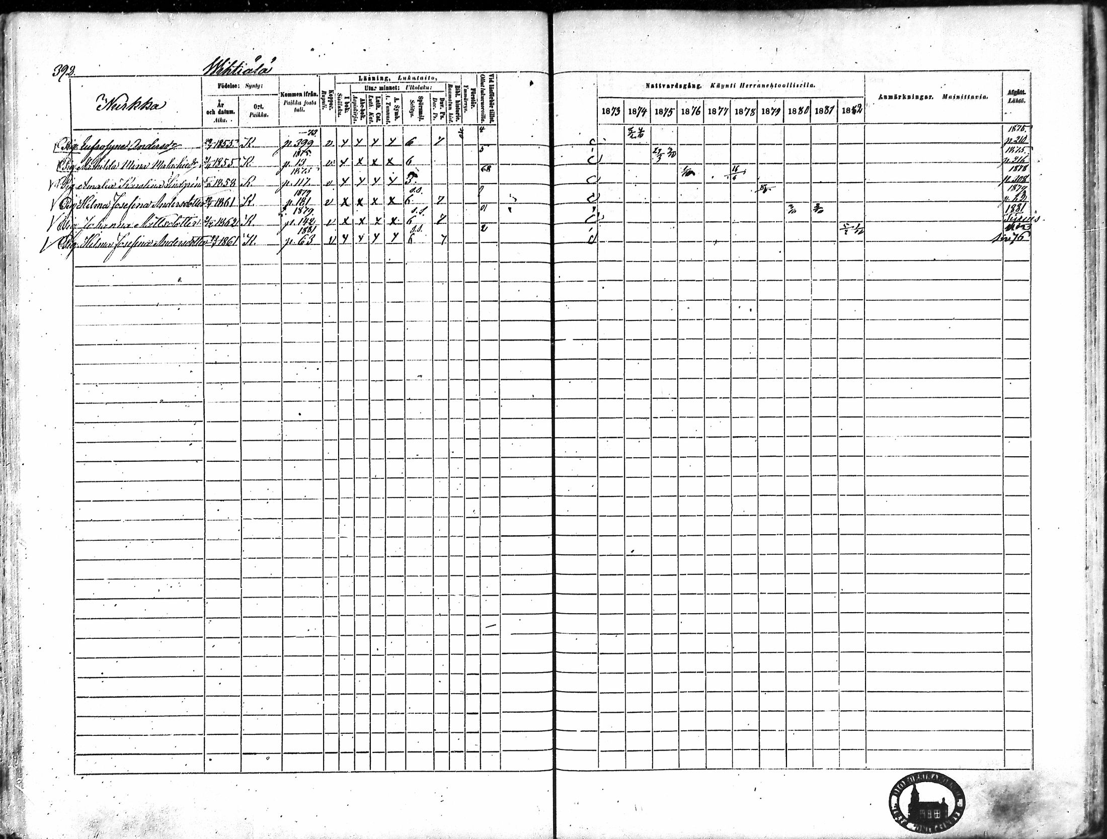 [ ../kirjat/Kirkonkirjat/karkku/rippikirja_1873-1882_mko161-174/kuvat/377.jpg ]