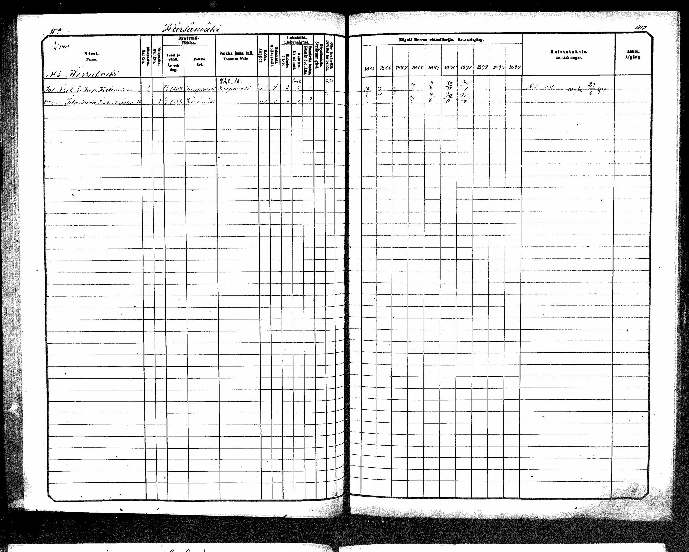 [ ../kirjat/Kirkonkirjat/karsamaki/rippikirja_1885-1891_mko77-89/kuvat/100.jpg ]