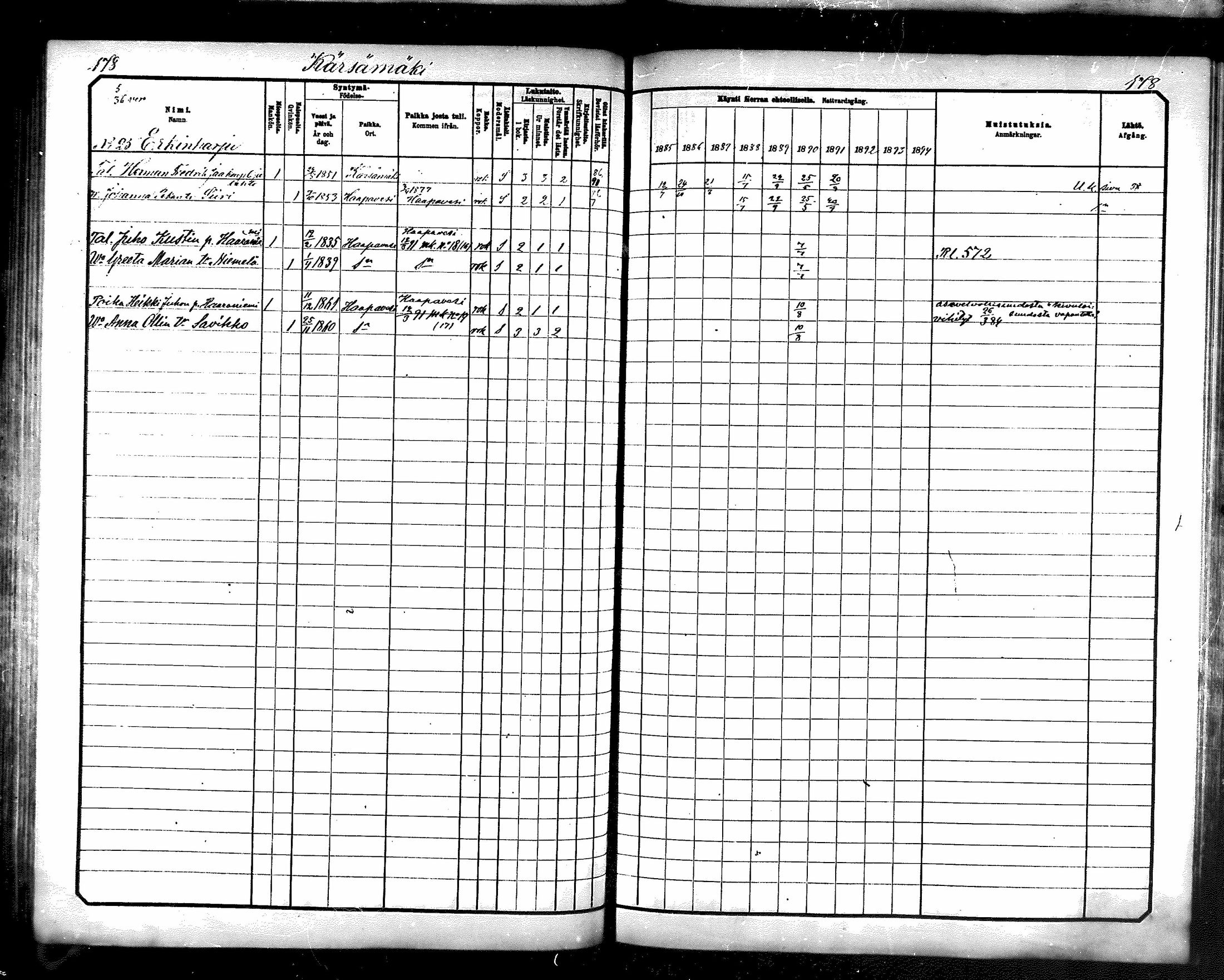 [ ../kirjat/Kirkonkirjat/karsamaki/rippikirja_1885-1891_mko77-89/kuvat/176.jpg ]