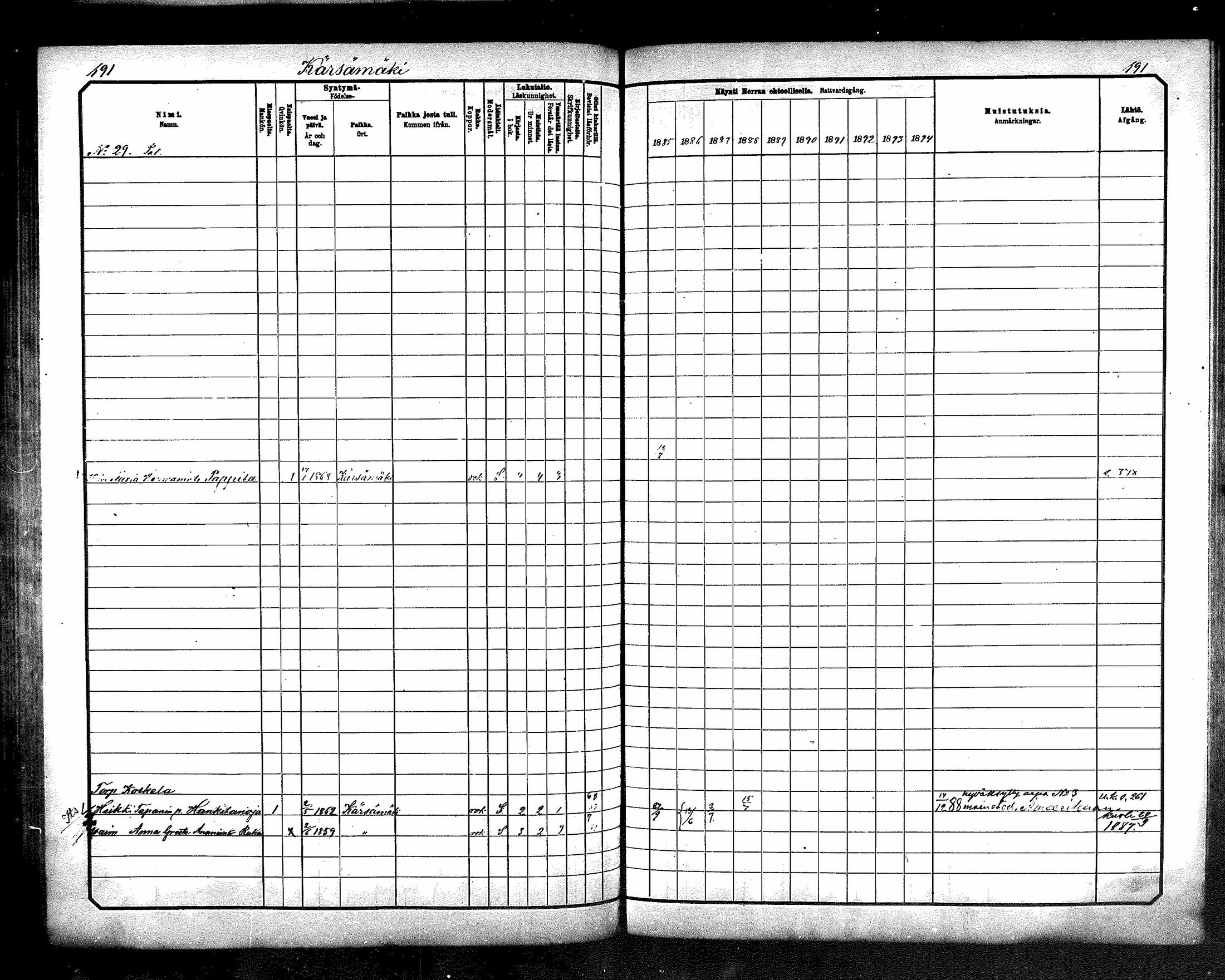 [ ../kirjat/Kirkonkirjat/karsamaki/rippikirja_1885-1891_mko77-89/kuvat/189.jpg ]