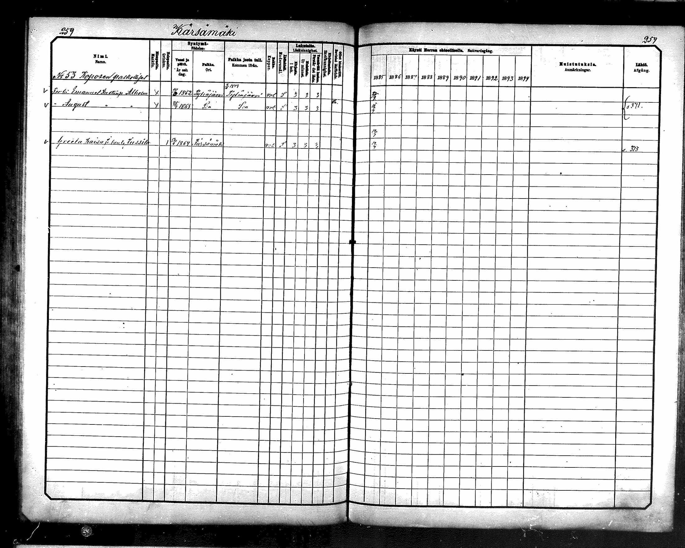 [ ../kirjat/Kirkonkirjat/karsamaki/rippikirja_1885-1891_mko77-89/kuvat/257.jpg ]