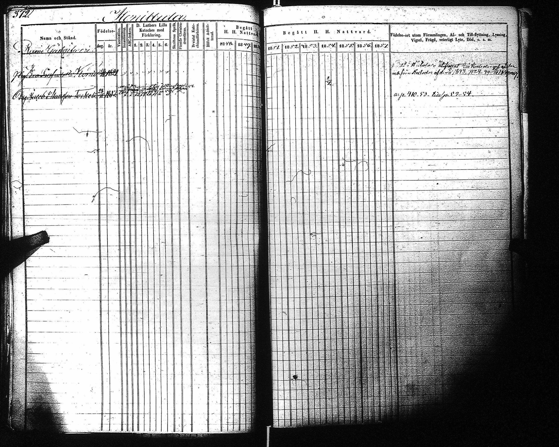 [ ../kirjat/Kirkonkirjat/kaukola/rippikirja_1848-1867_uk556-557/kuvat/125.jpg ]