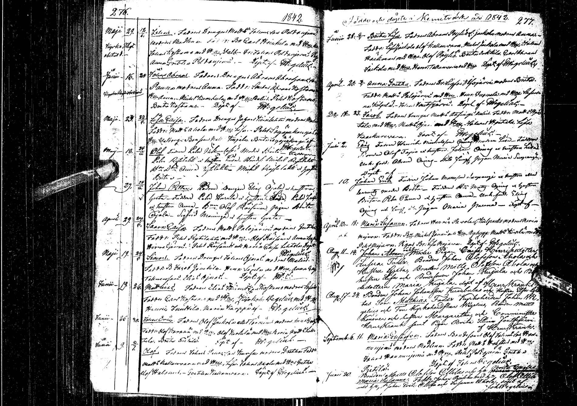 [ ../kirjat/Kirkonkirjat/kemijarvi/syntyneet-vihityt-kuolleet_1820-1847_ik201/kuvat/140.jpg ]