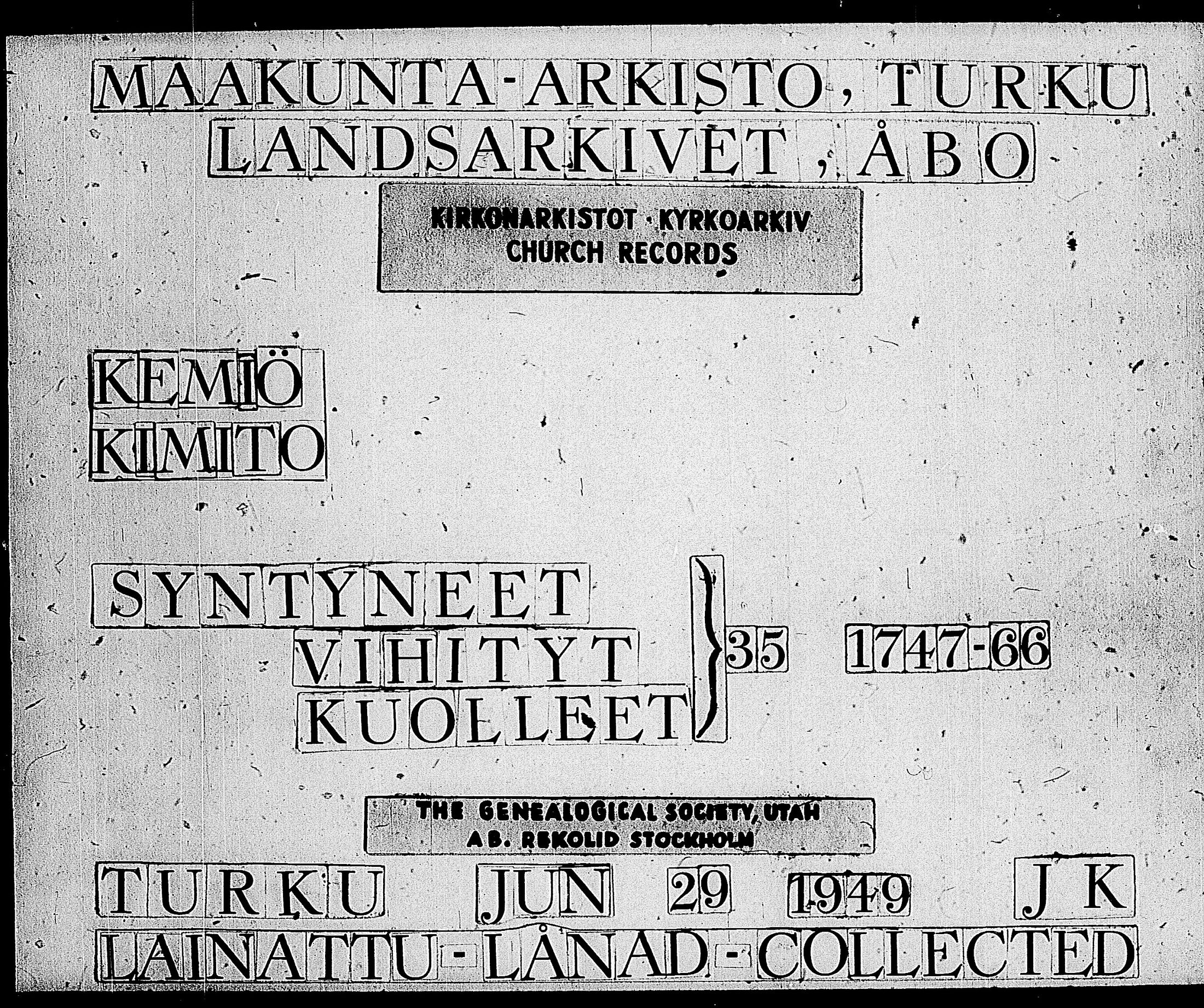 [ ../kirjat/Kirkonkirjat/kemio/syntyneet-vihityt-kuolleet_1747-1766_jk609/kuvat/1.jpg ]