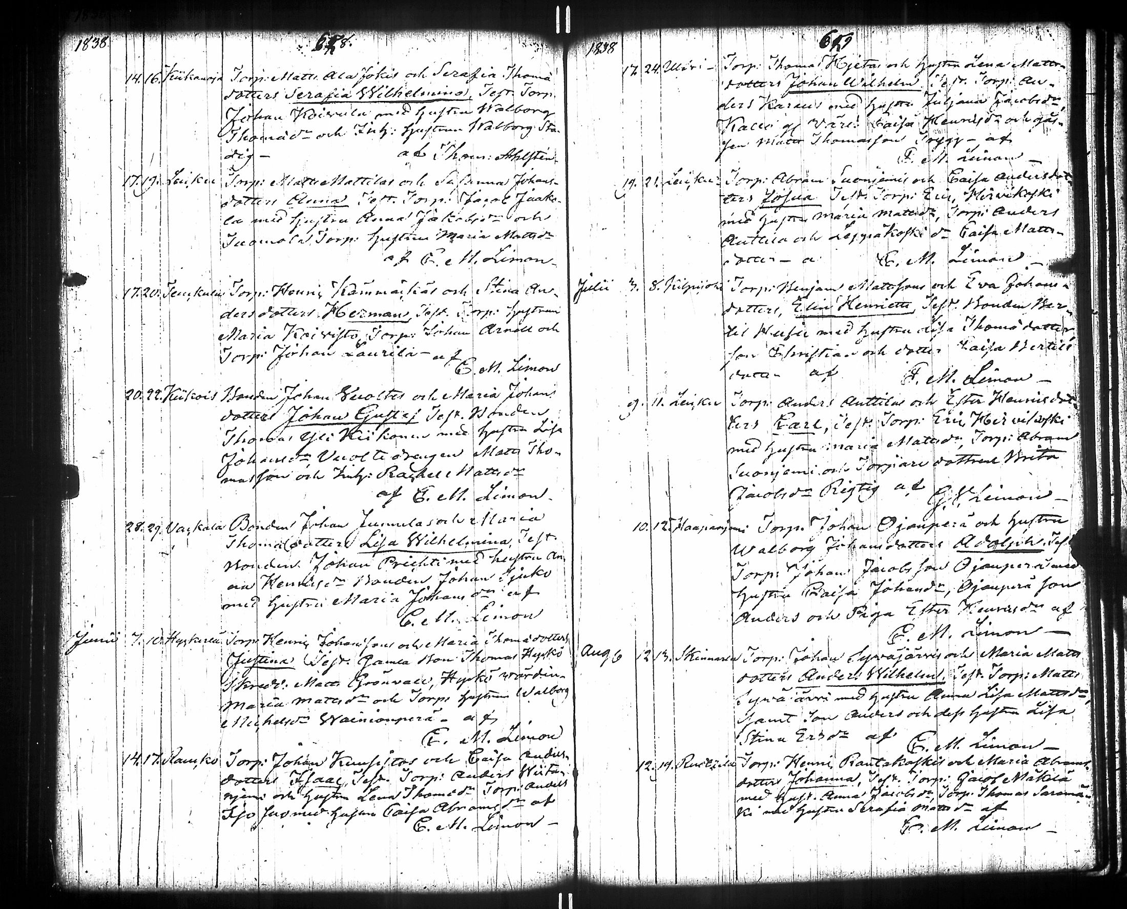 [ ../kirjat/Kirkonkirjat/kiikka/syntyneet-vihityt-kuolleet_1788-1841_jk825/kuvat/350.jpg ]