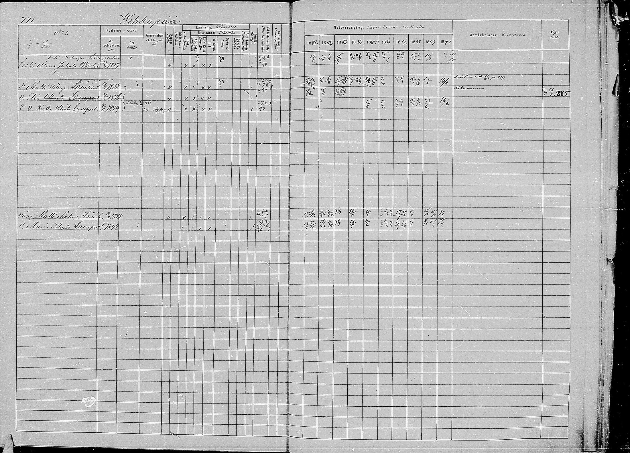 [ ../kirjat/Kirkonkirjat/kirvu/rippikirja_1881-1890_mko56-71/kuvat/361.jpg ]