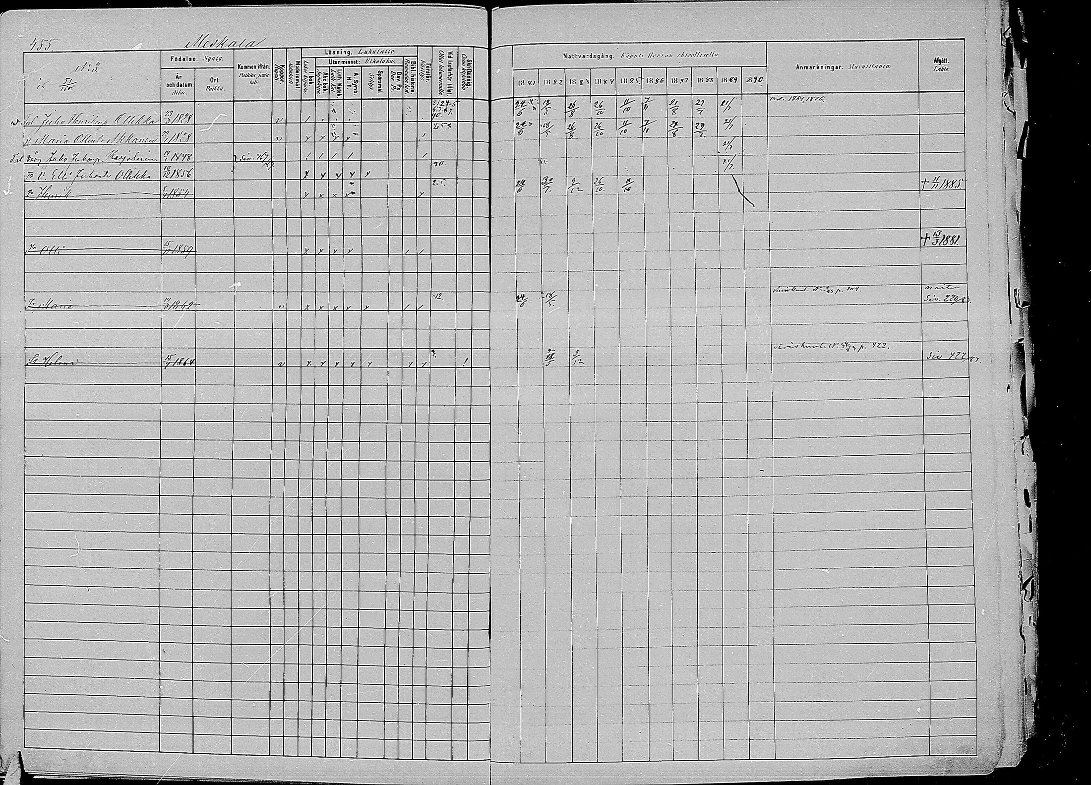 [ ../kirjat/Kirkonkirjat/kirvu/rippikirja_1881-1890_mko56-71/kuvat/51.jpg ]