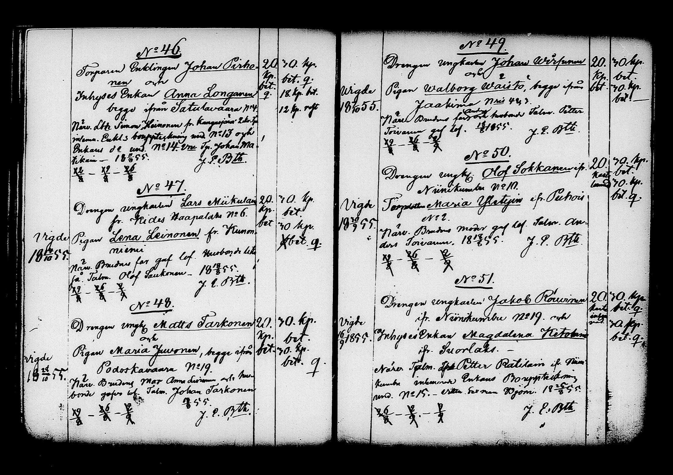 [ ../kirjat/Kirkonkirjat/kitee/kuulutetut_1852-1861_tk2149/kuvat/46.jpg ]