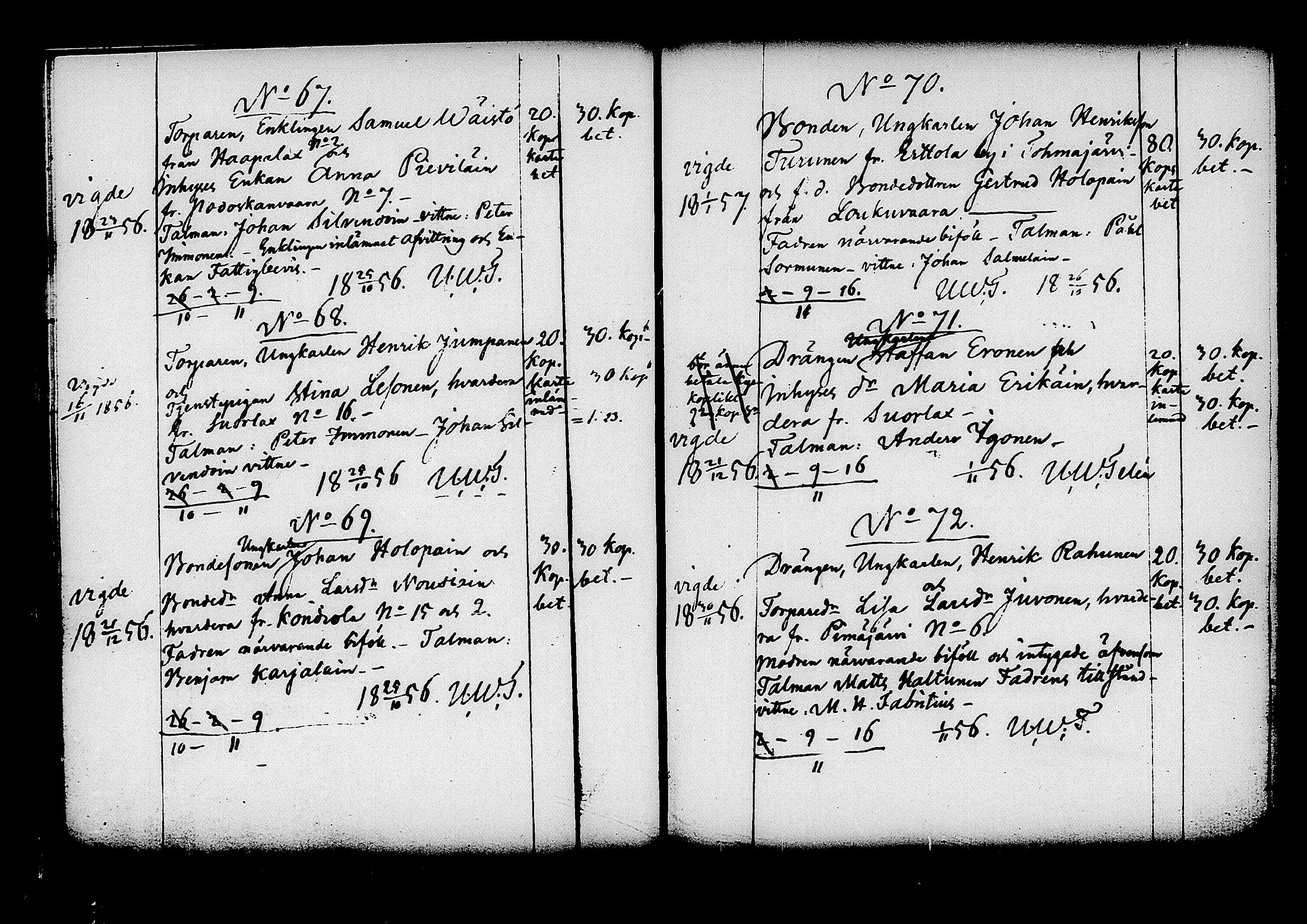 [ ../kirjat/Kirkonkirjat/kitee/kuulutetut_1852-1861_tk2149/kuvat/63.jpg ]