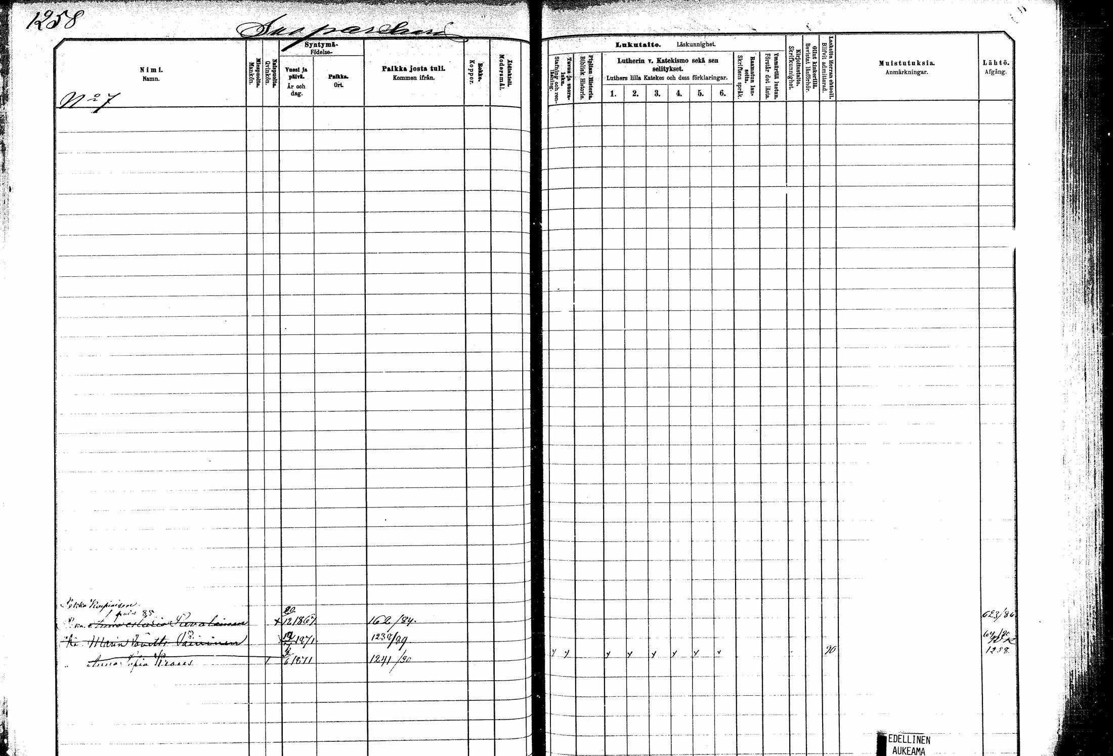 [ ../kirjat/Kirkonkirjat/kitee/lastenkirja_1882-1890_mko685-696/kuvat/148.jpg ]